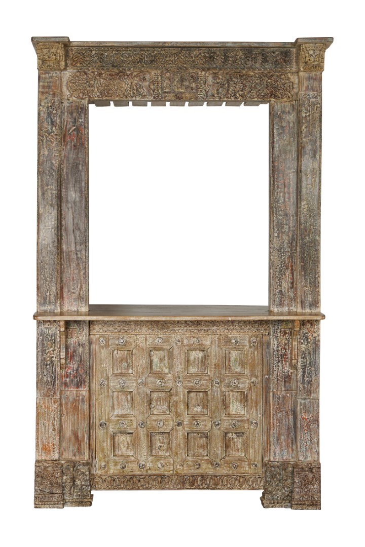 MUEBLE BAR TECA 158X66X247 PIEZA UNICA NATURAL
