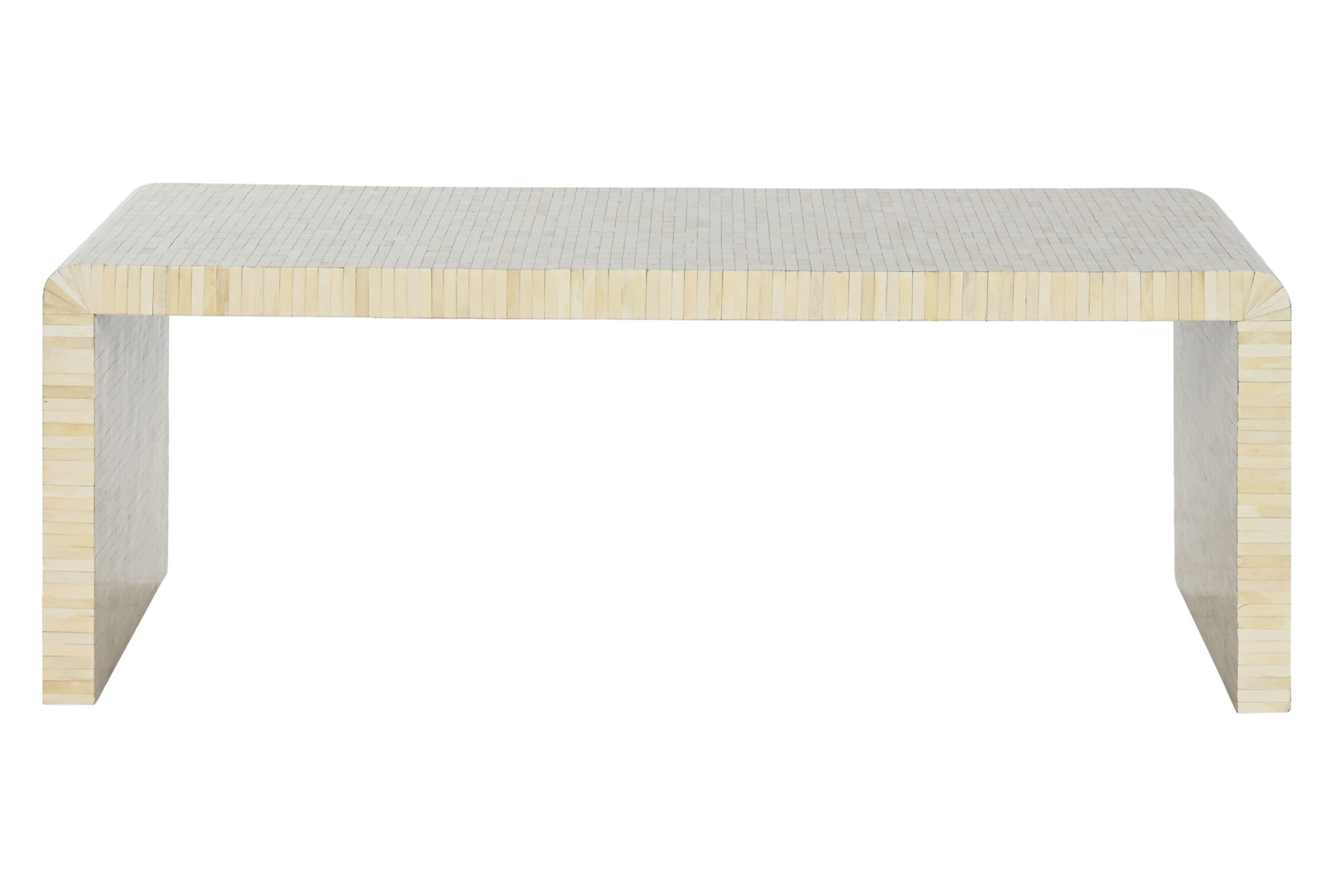 MESA CENTRO HUESO 128X61,5X47 TARACEA HECHO A MANO