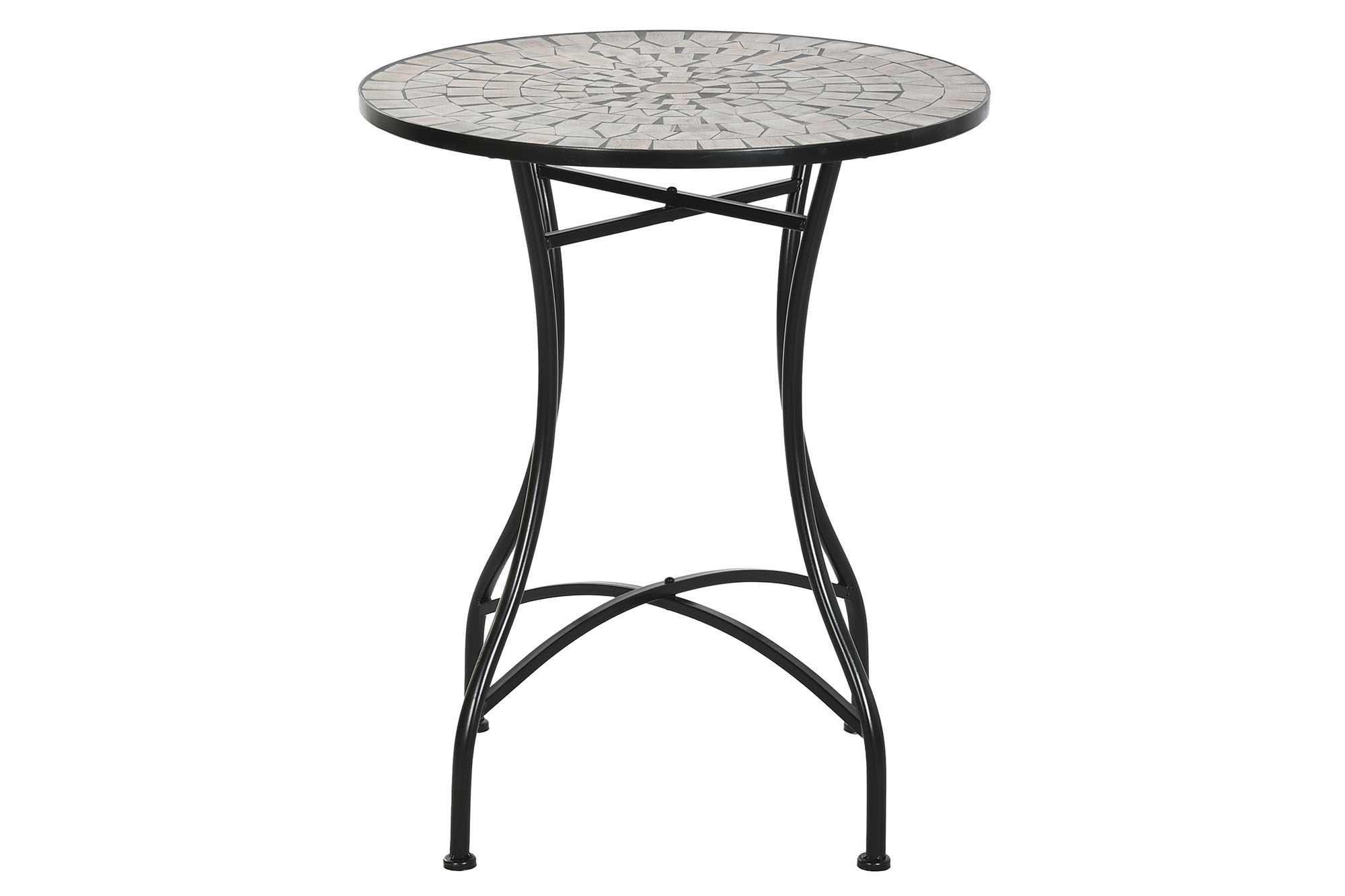 MESA METAL CERAMICA 60X60X72 MOSAICO MULTICOLOR