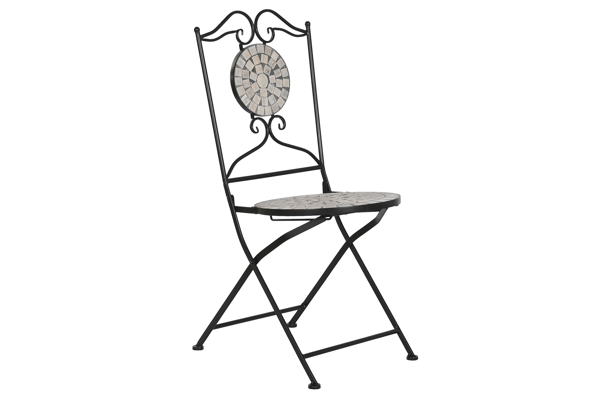 SILLA FORJA CERAMICA 42X50X94 MOSAICO MULTICOLOR