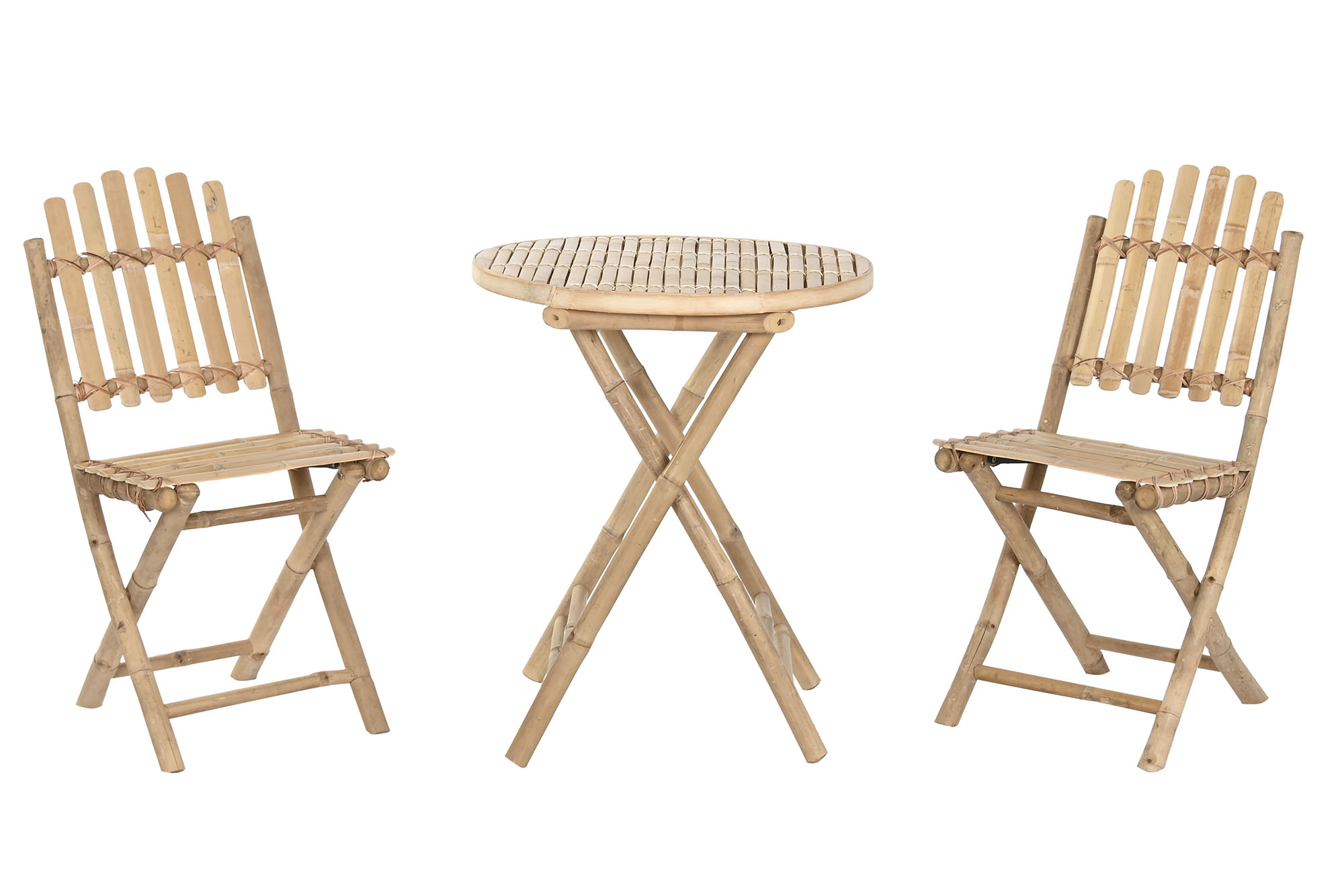 MESA SET 3 BAMBU 61X61X73 PLEGABLE
