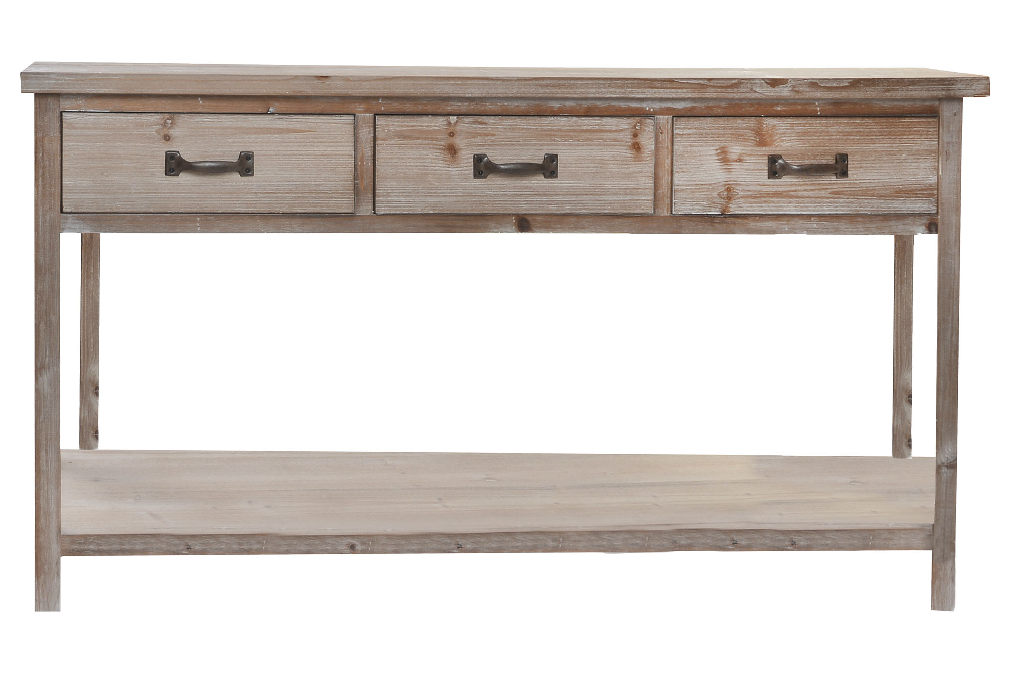 CONSOLA PAULOWNIA 160X40X80 3 CAJONES