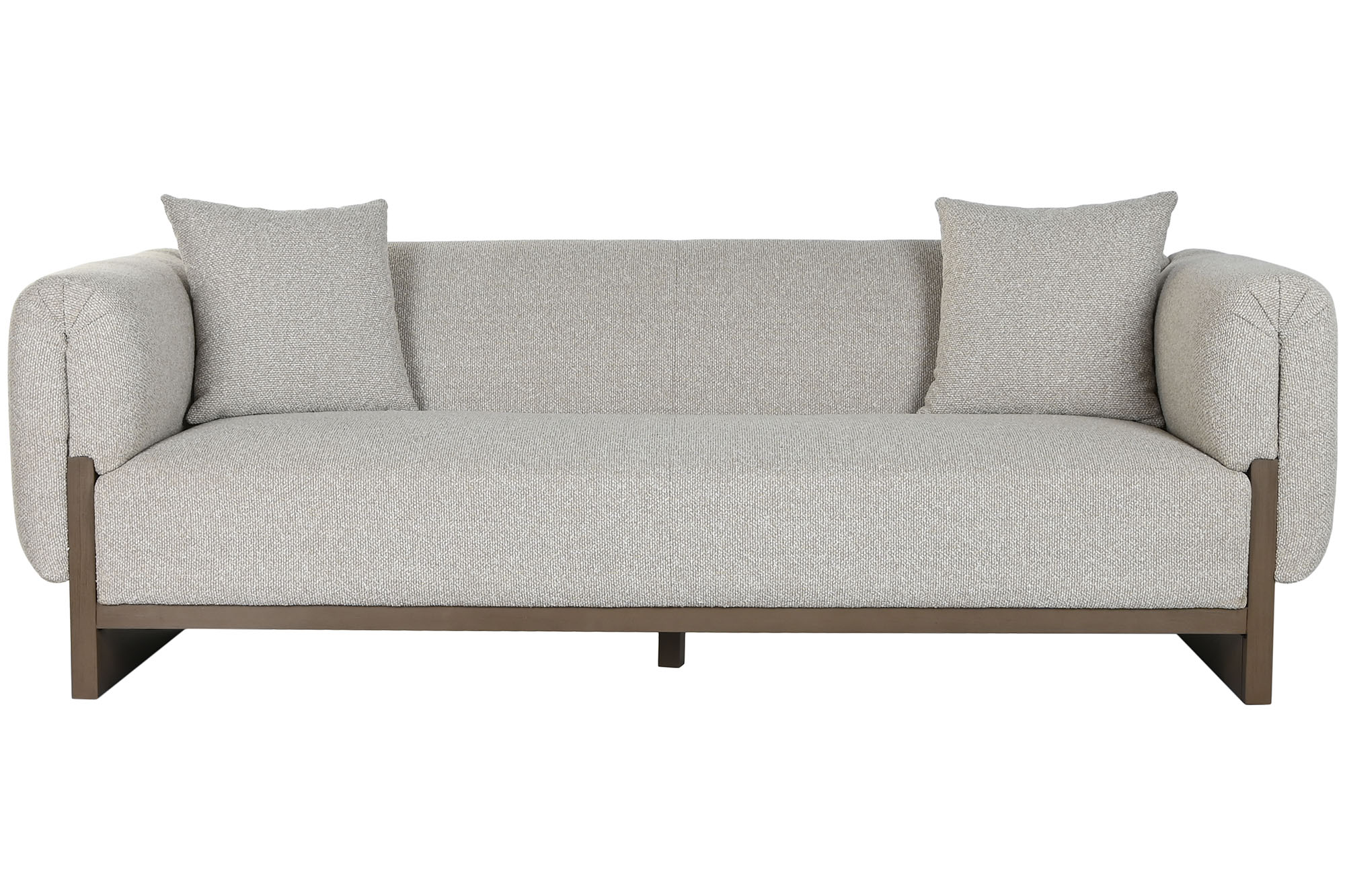 SOFA MADERA DE BOJ POLIESTER 220X95X77 CRUDO