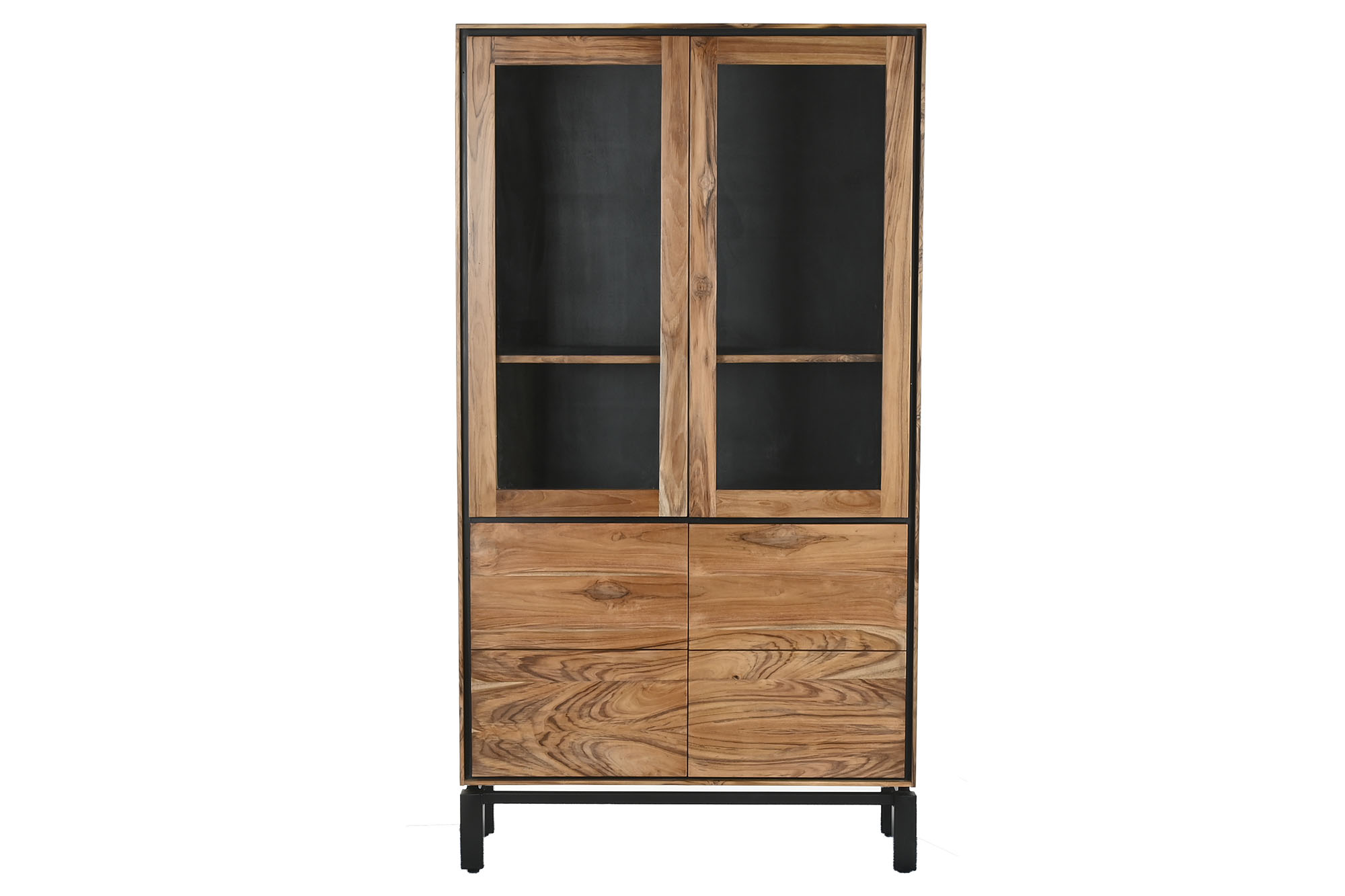 VITRINA TECA ACACIA 100X40X185 MARRON