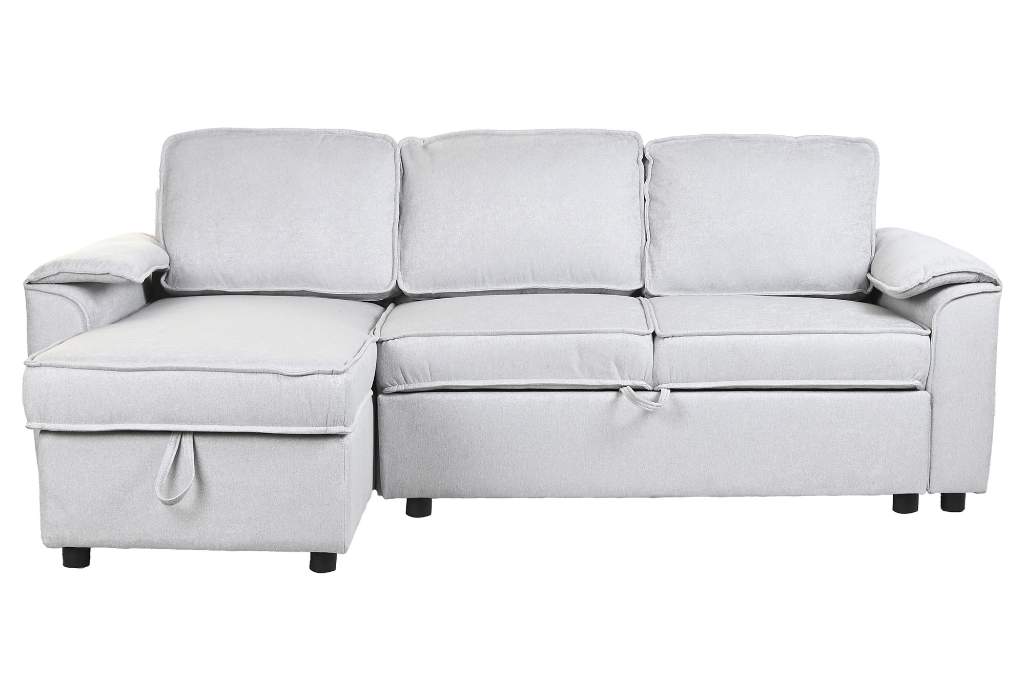 SOFA CAMA POLIESTER 220X153X88 GRIS CLARO