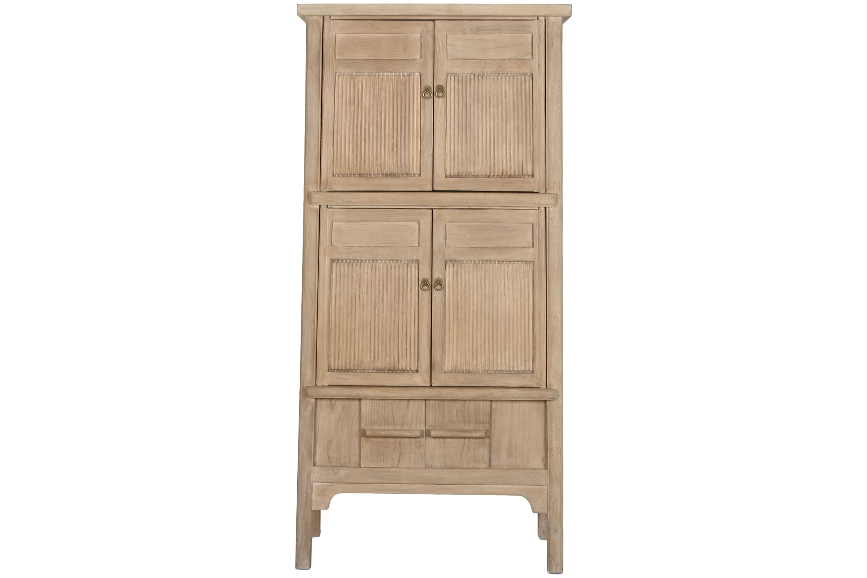 ARMARIO OLMO MACIZO 92X42X189 4 PUE 1 CAJ NATURAL
