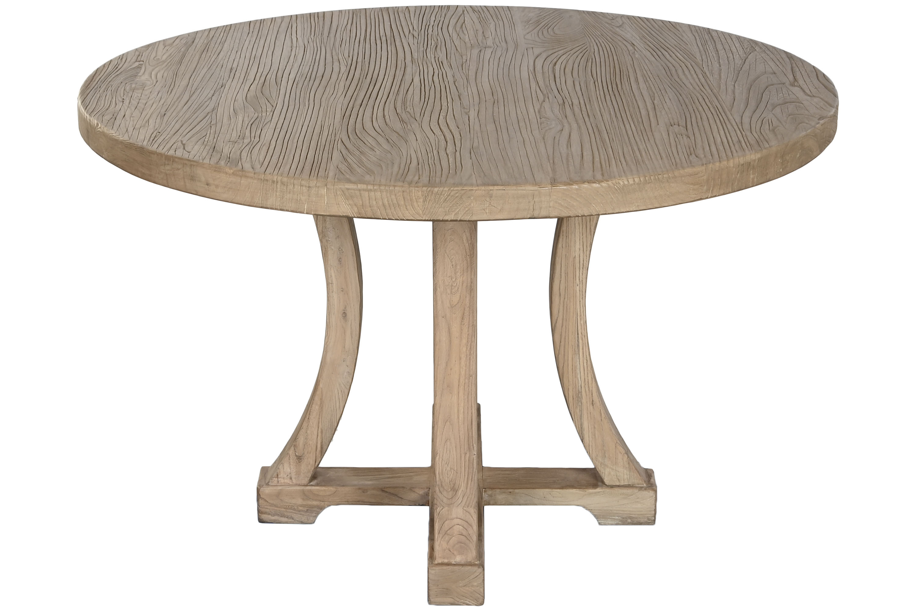 MESA COMEDOR OLMO MACIZO 120X120X76 NATURAL