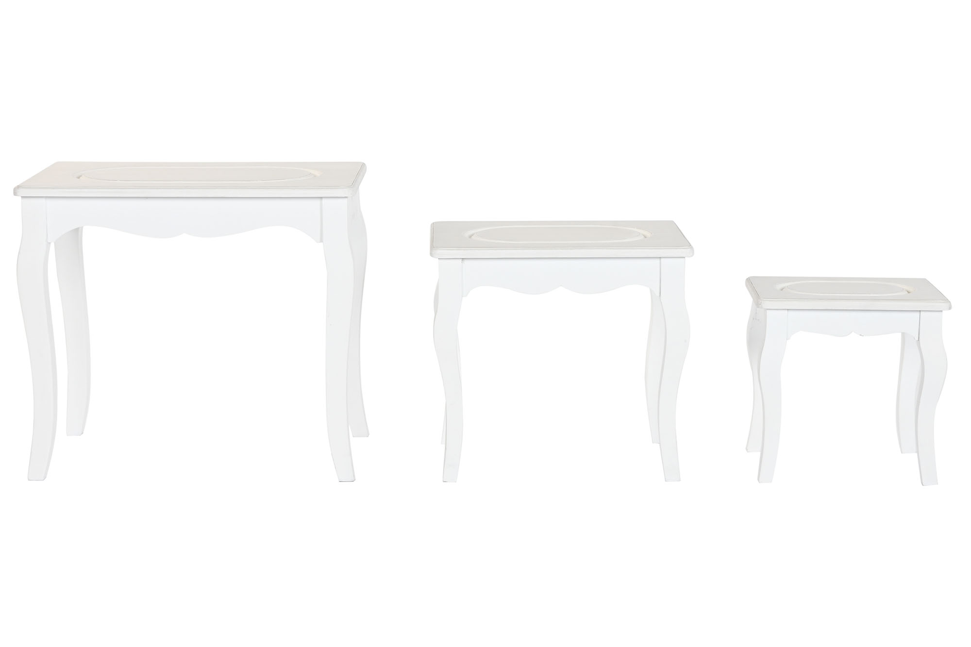 MESITA AUXILIAR SET 3 MDF MADERA 53X35X47