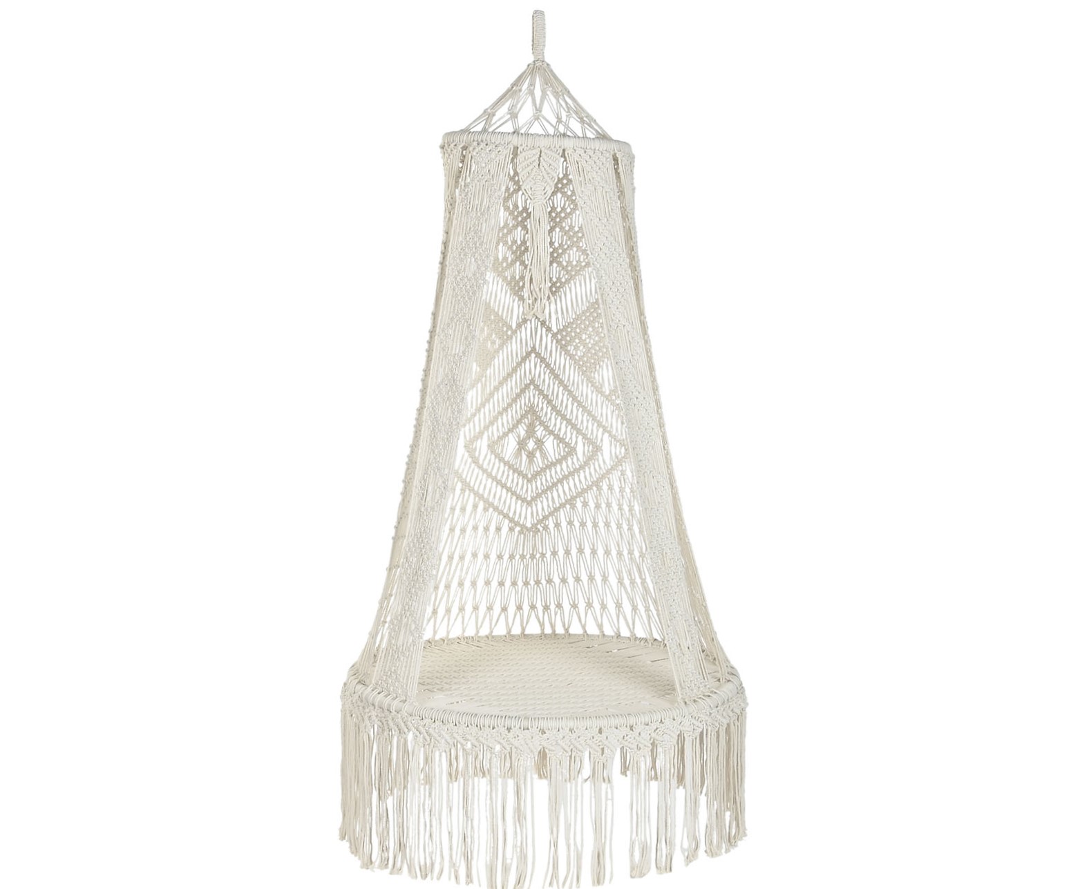 SILLA COLGANTE ALGODON 82X82X170 MAX,120 MACRAME