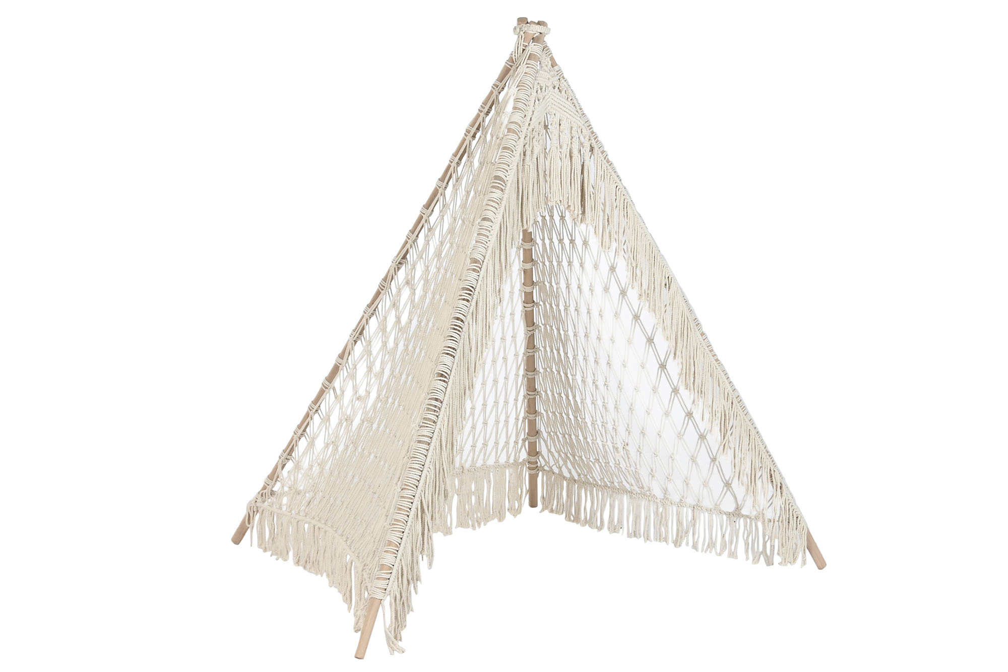 TIPI ALGODON MANGO 170X170X150 MACRAME CRUDO