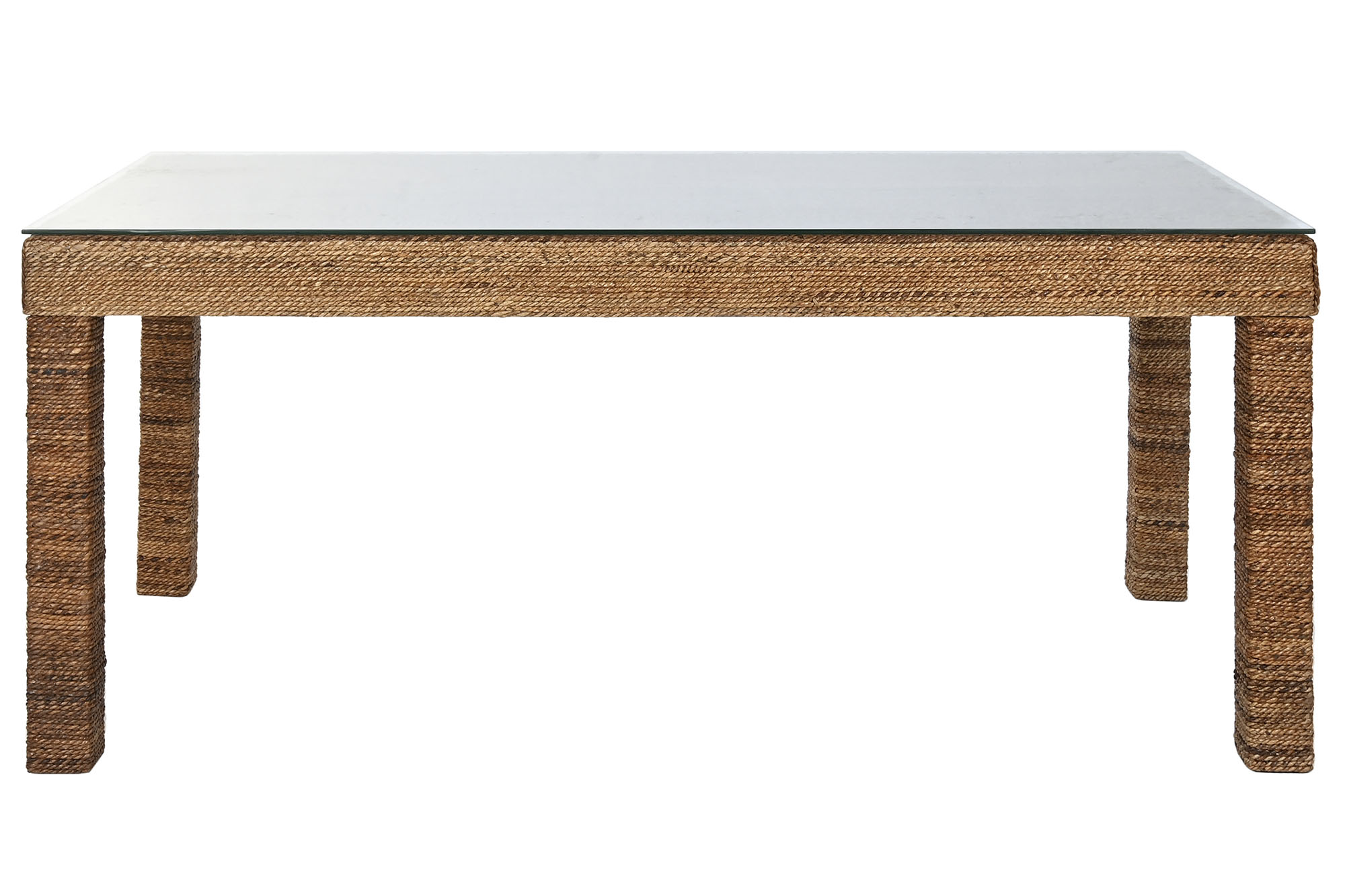 MESA COMEDOR FIBRA TECA 180X90X77 CRISTAL TEMPLADO