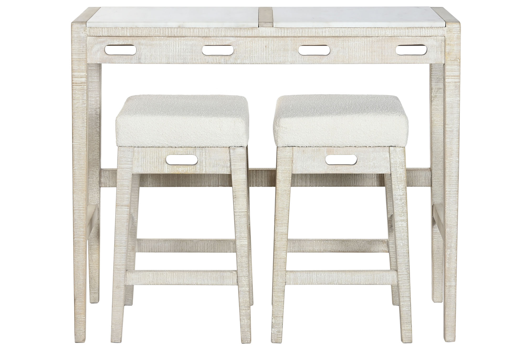 BARRA COCINA SET 3 MANGO 112X40X96 TABURETES