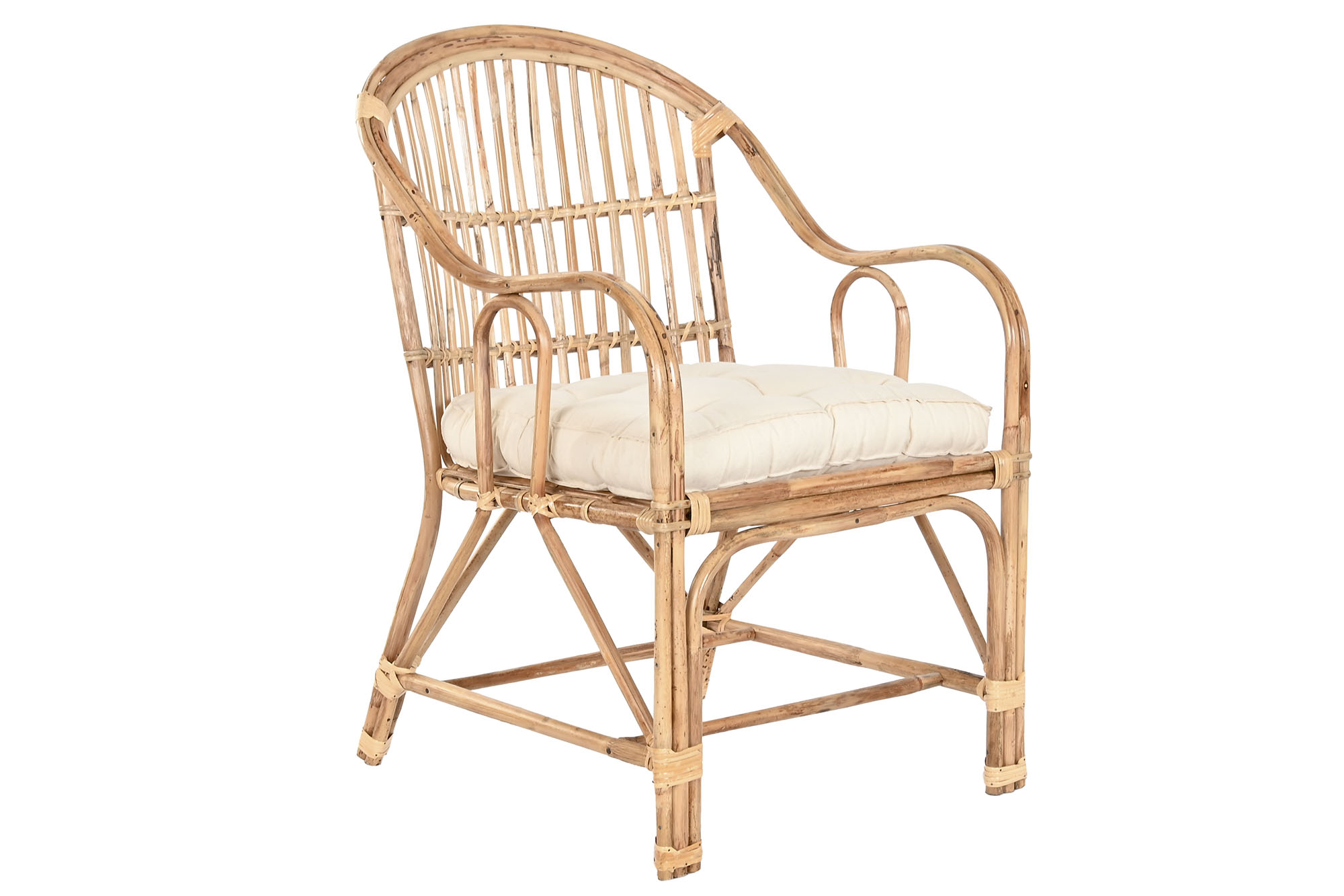 SILLA BAMBU RATAN 56,5X58X85 NATURAL