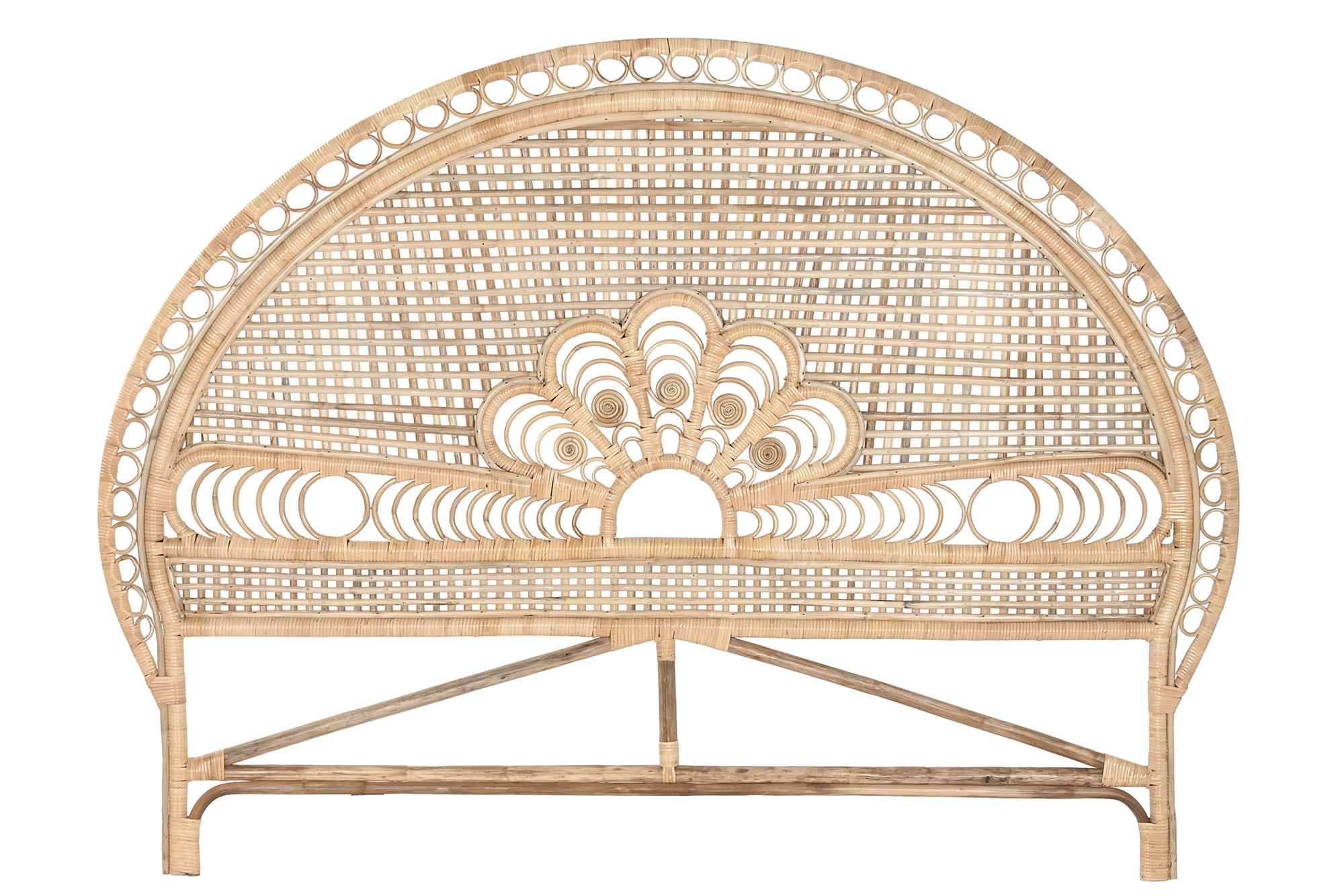 CABECERO CAMA BAMBU RATAN 175X3X130 NATURAL