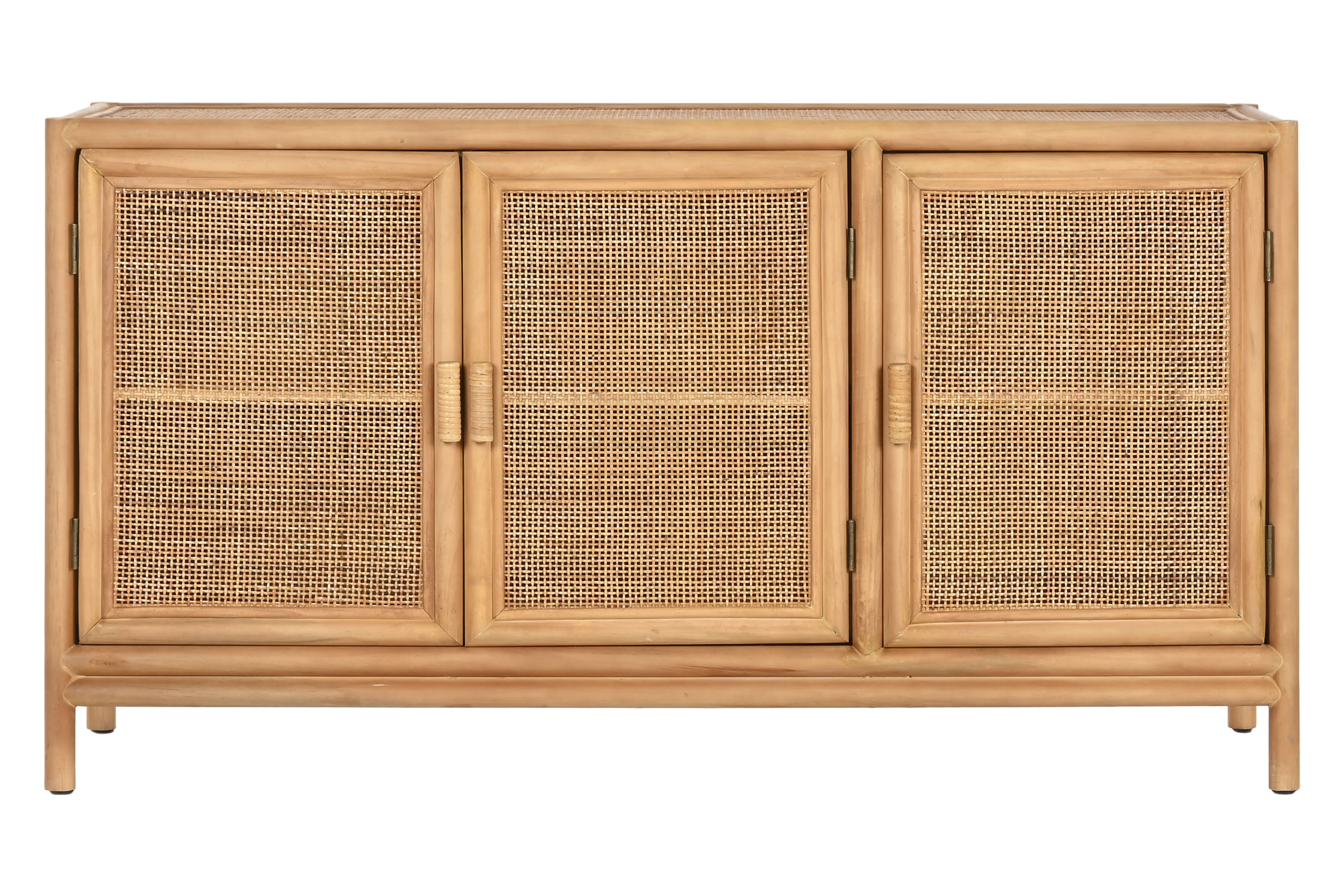 APARADOR ABETO RATAN 120X40X65 3 PUERTAS NATURAL