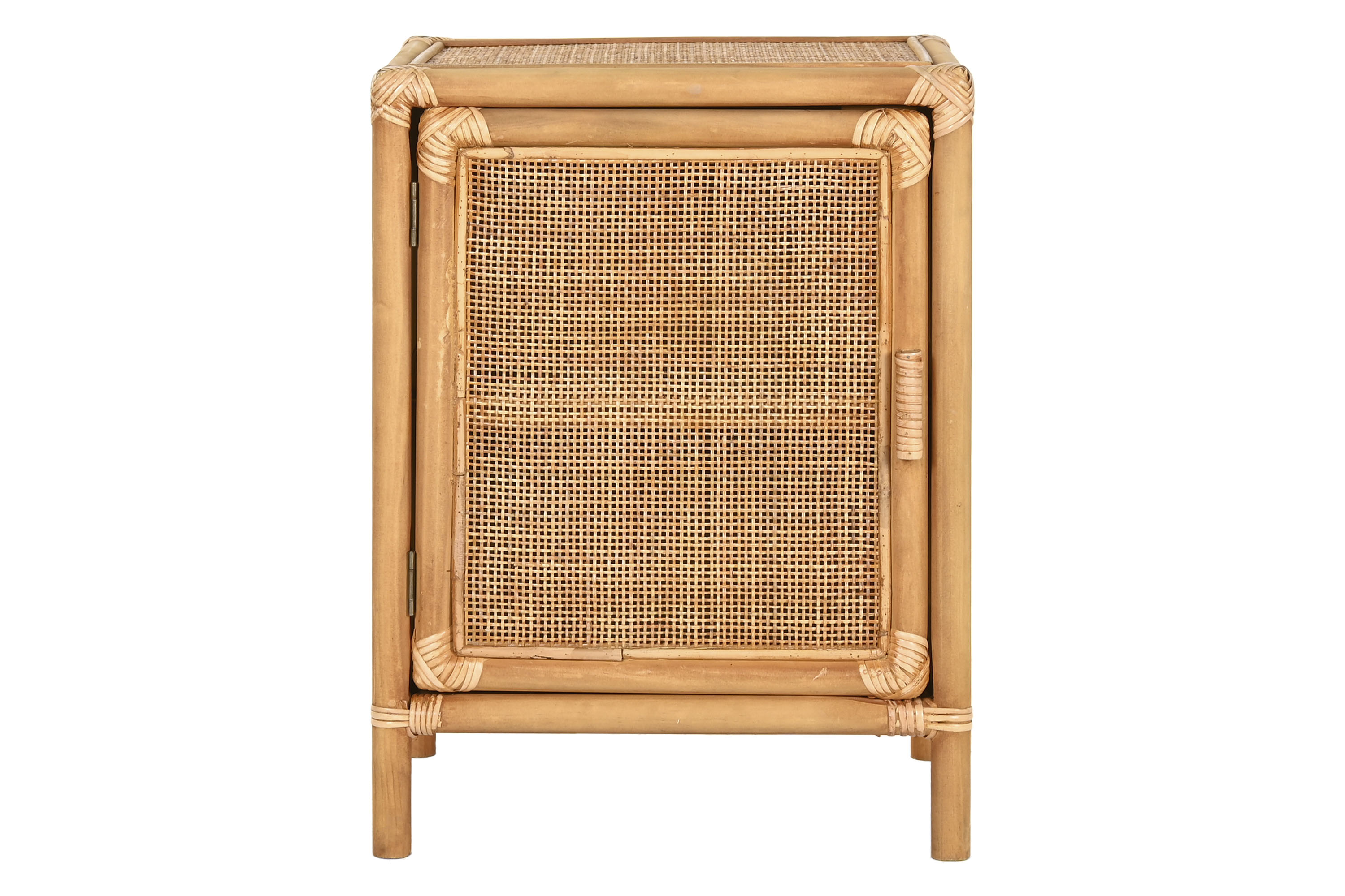 MESITA AUXILIAR ABETO RATAN 46X35X60 1 PUERTA
