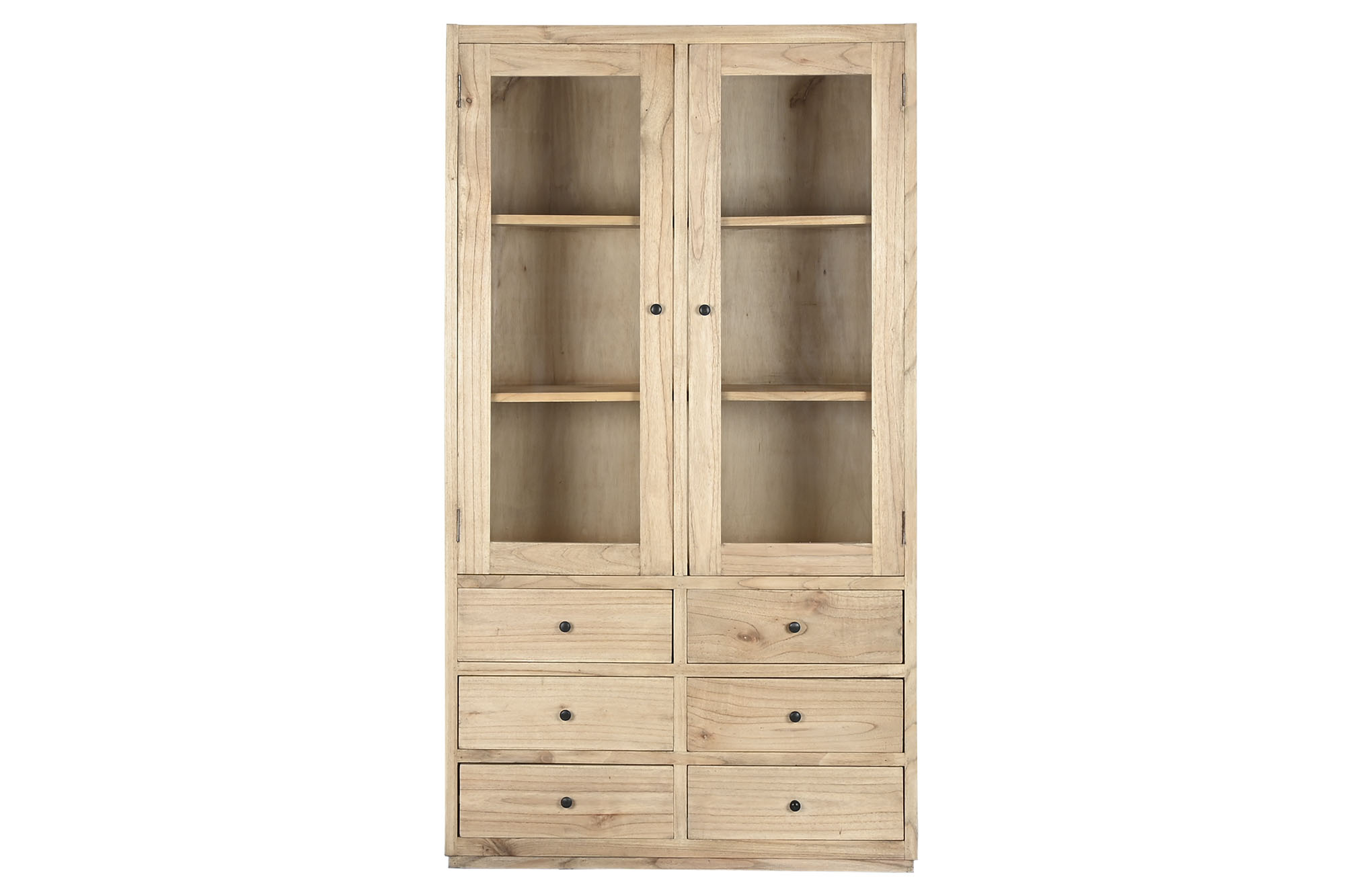 VITRINA MINDI CRISTAL 100X40X185 NATURAL