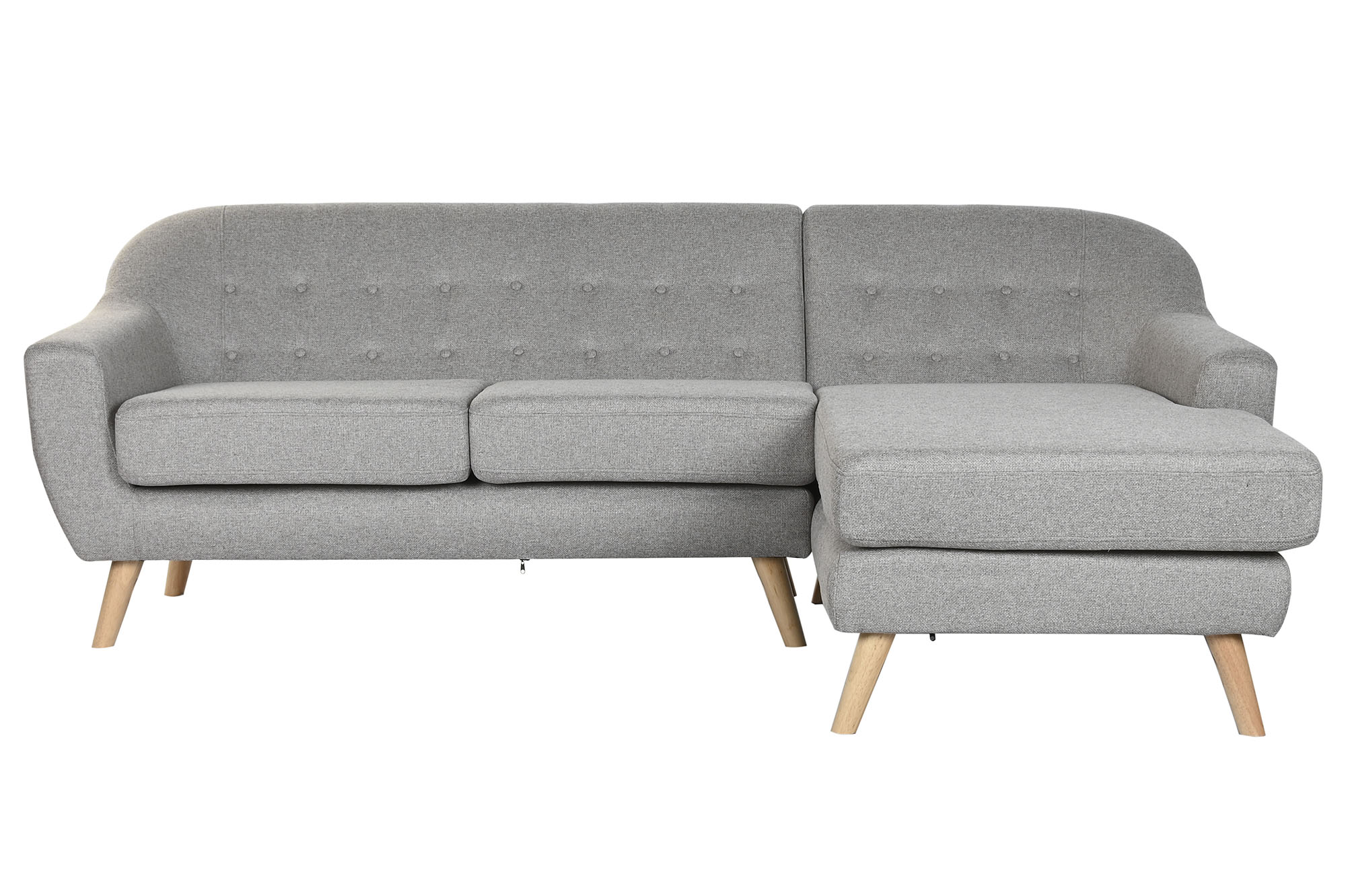 SOFA POLIESTER RUBBERWOOD 226X144X84 CHAISELONGUE