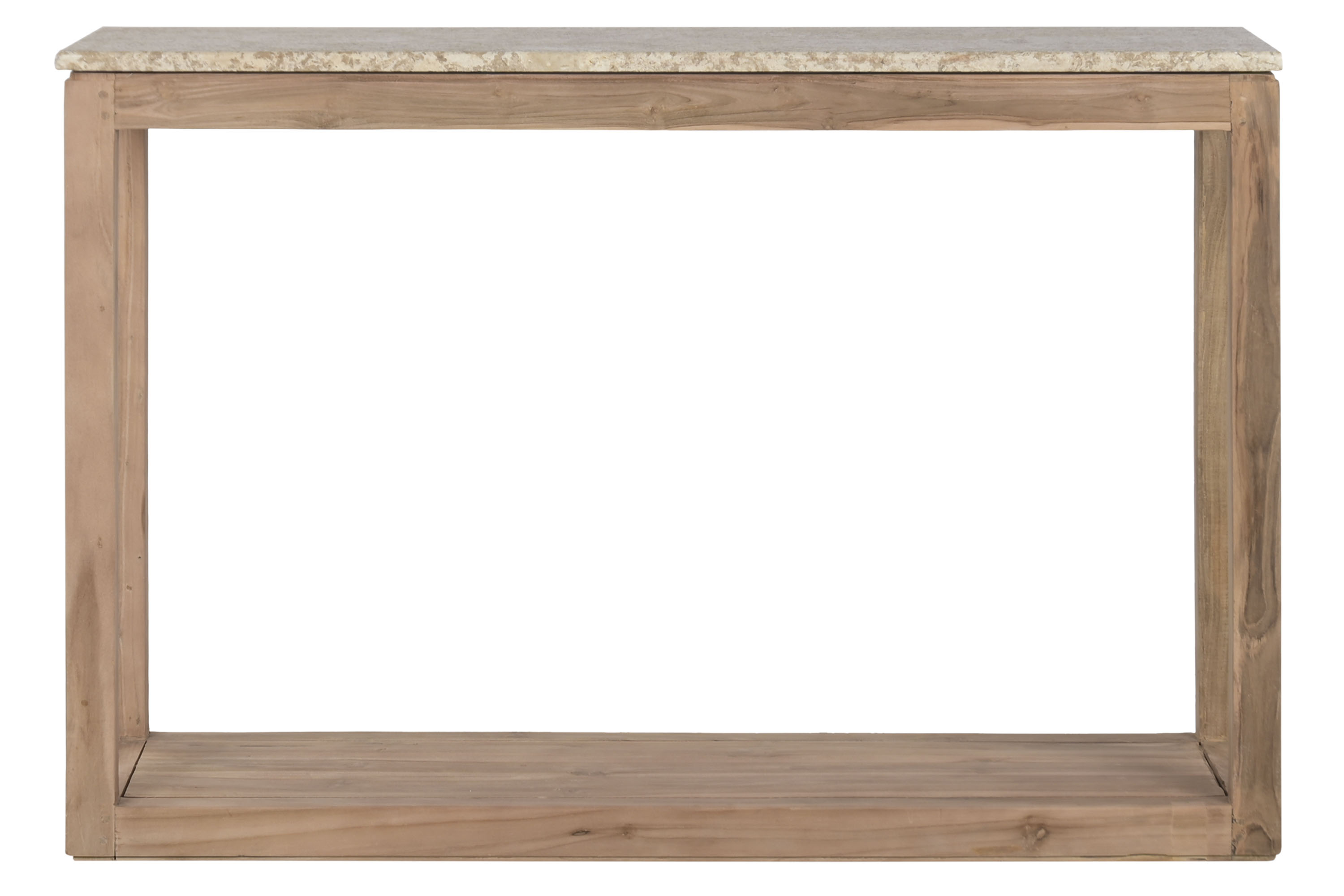 CONSOLA MADERA RECICLADA MARMOL 120X40X82 NATURAL