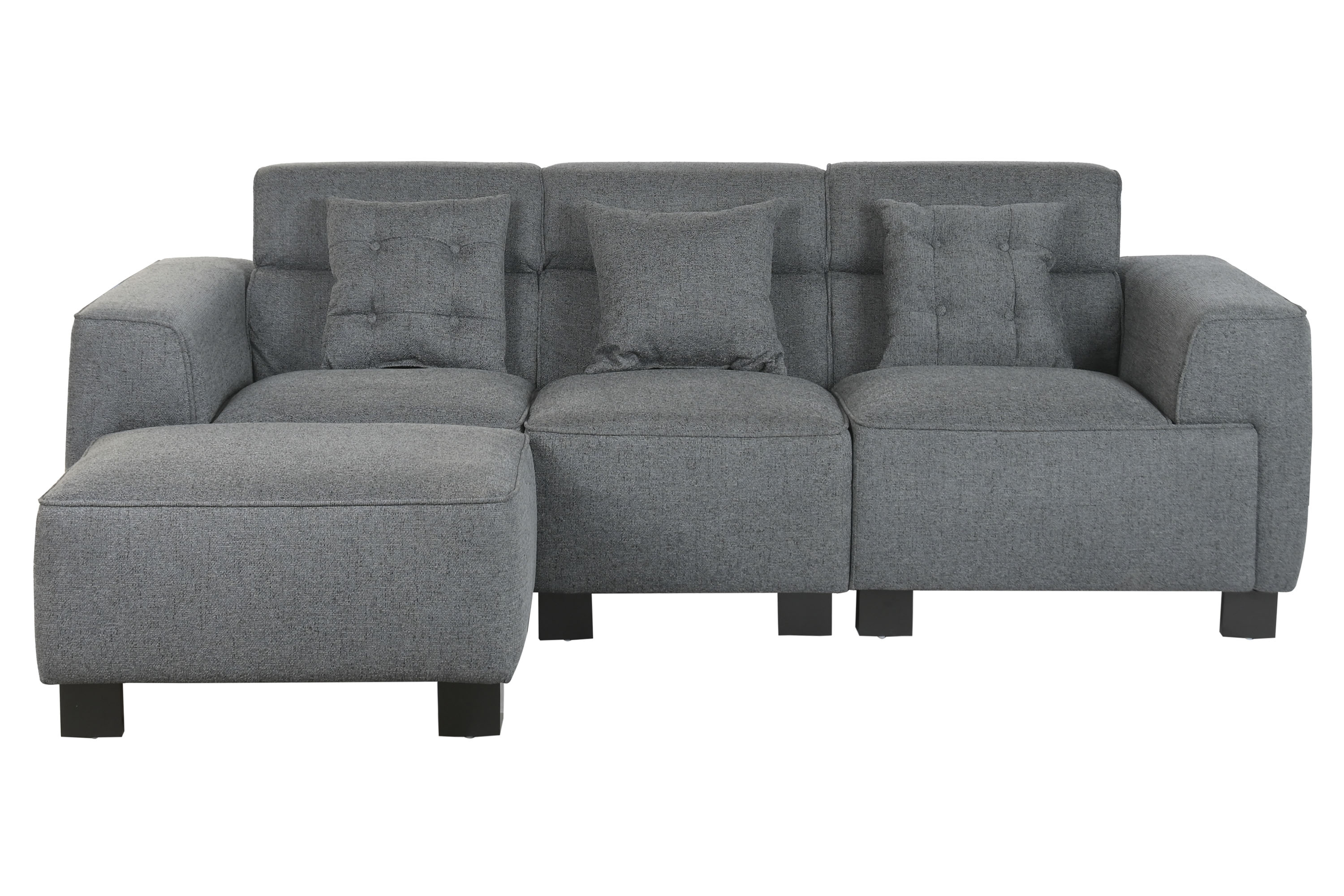 SOFA POLIESTER MADERA 231X170X82 MODULAR