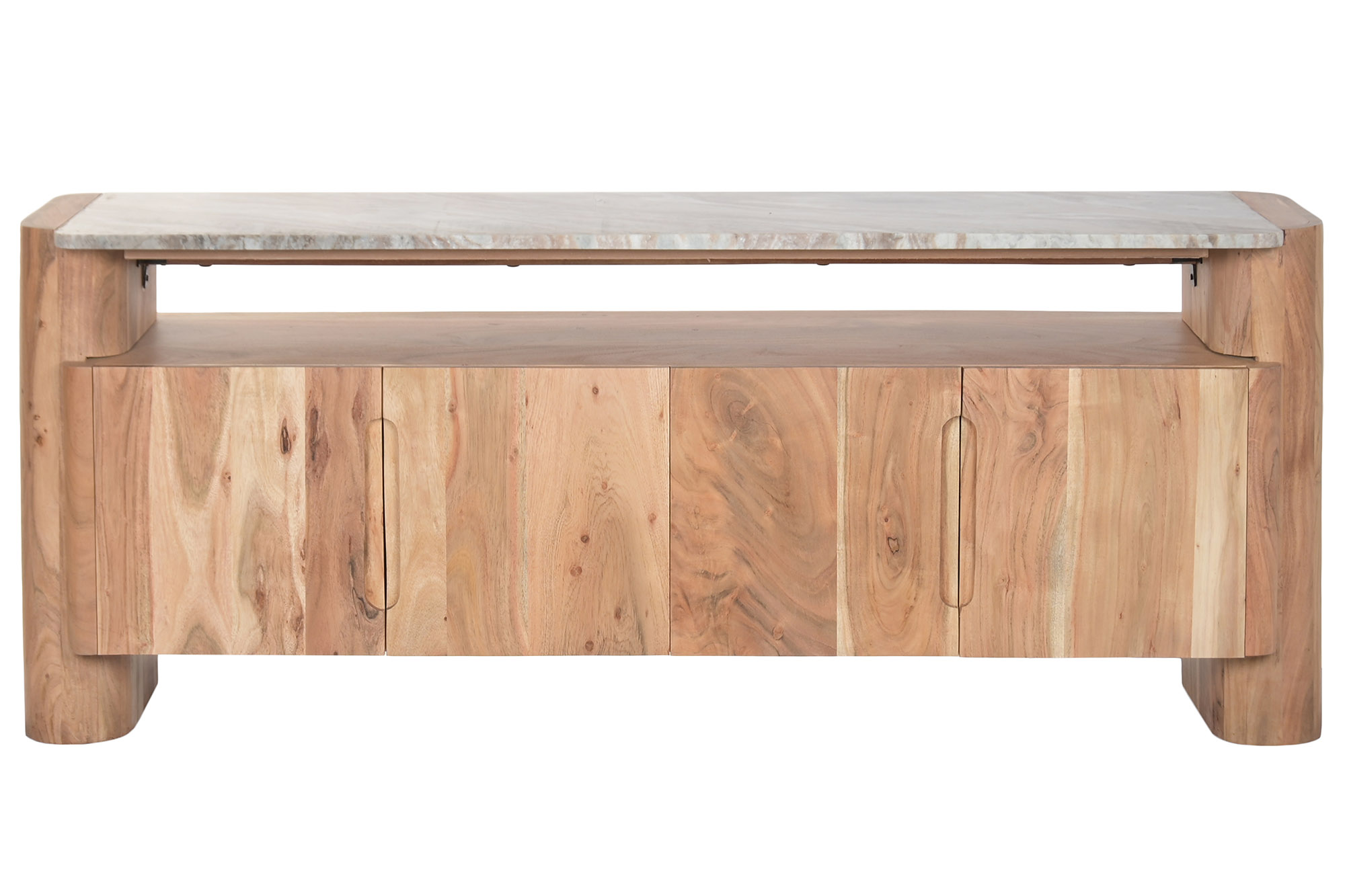 MUEBLE TV ACACIA MARMOL 150X40X60