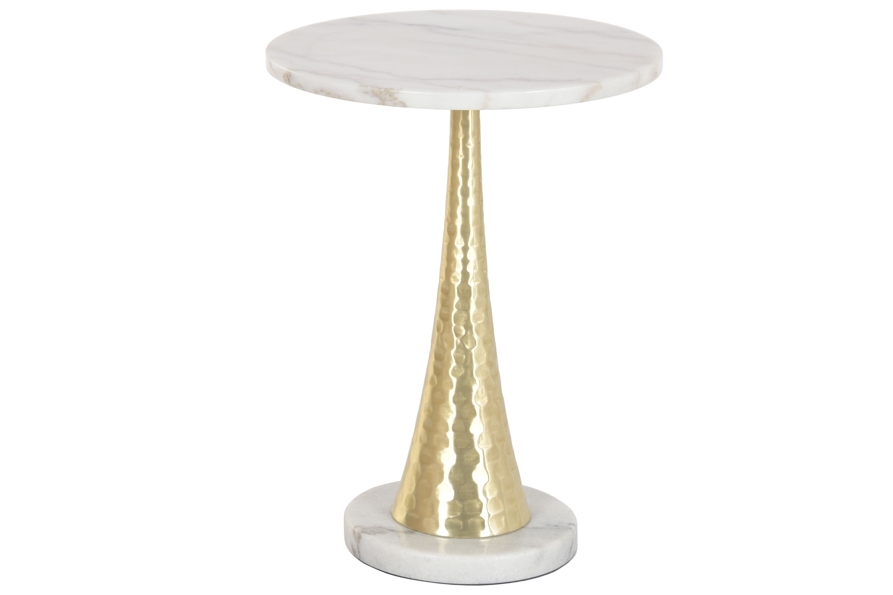 MESITA AUXILIAR MARMOL METAL 41X41X53 BLANCO