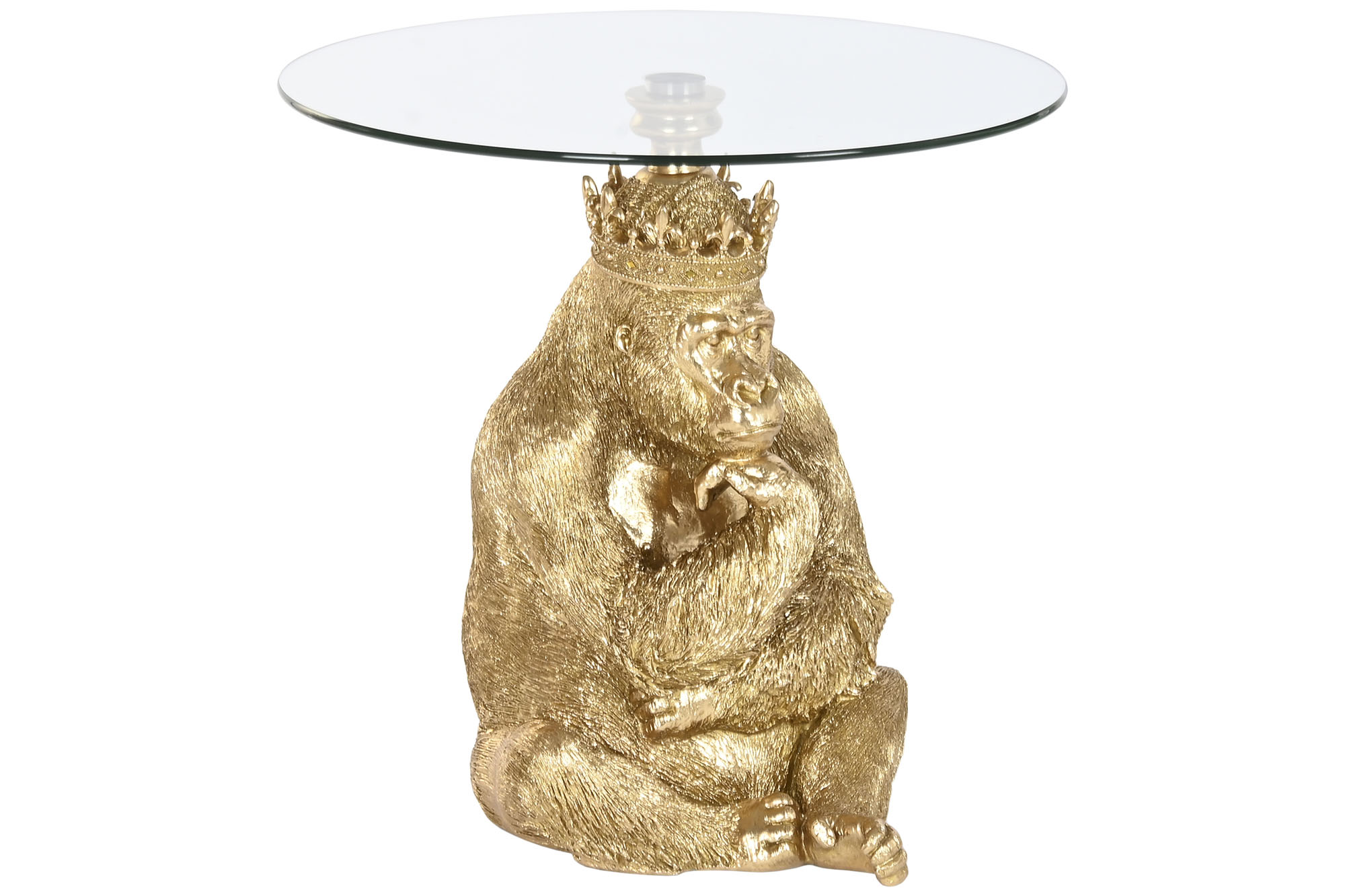 MESITA AUXILIAR RESINA CRISTAL 60X60X59 GORILA