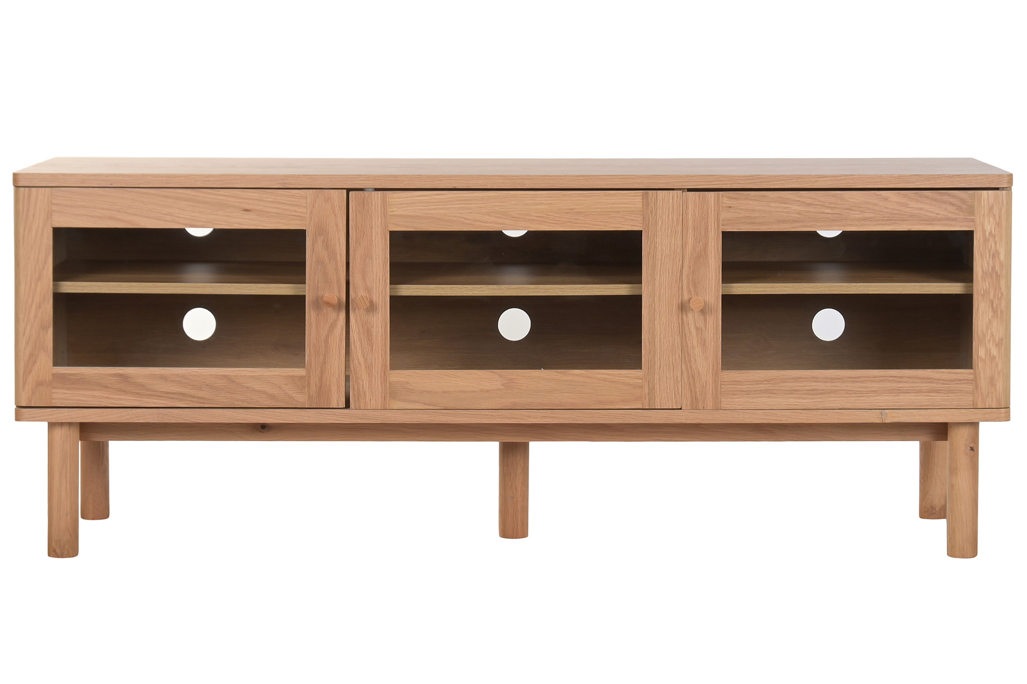 MUEBLE TV MDF CRISTAL 140X40X55 NATURAL