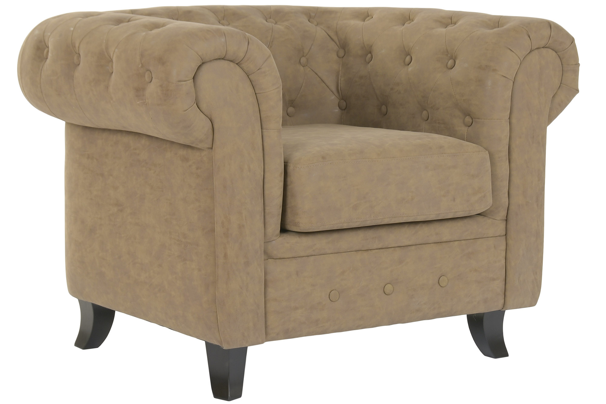 SILLON MADERA PU 110X81X76 MARRON