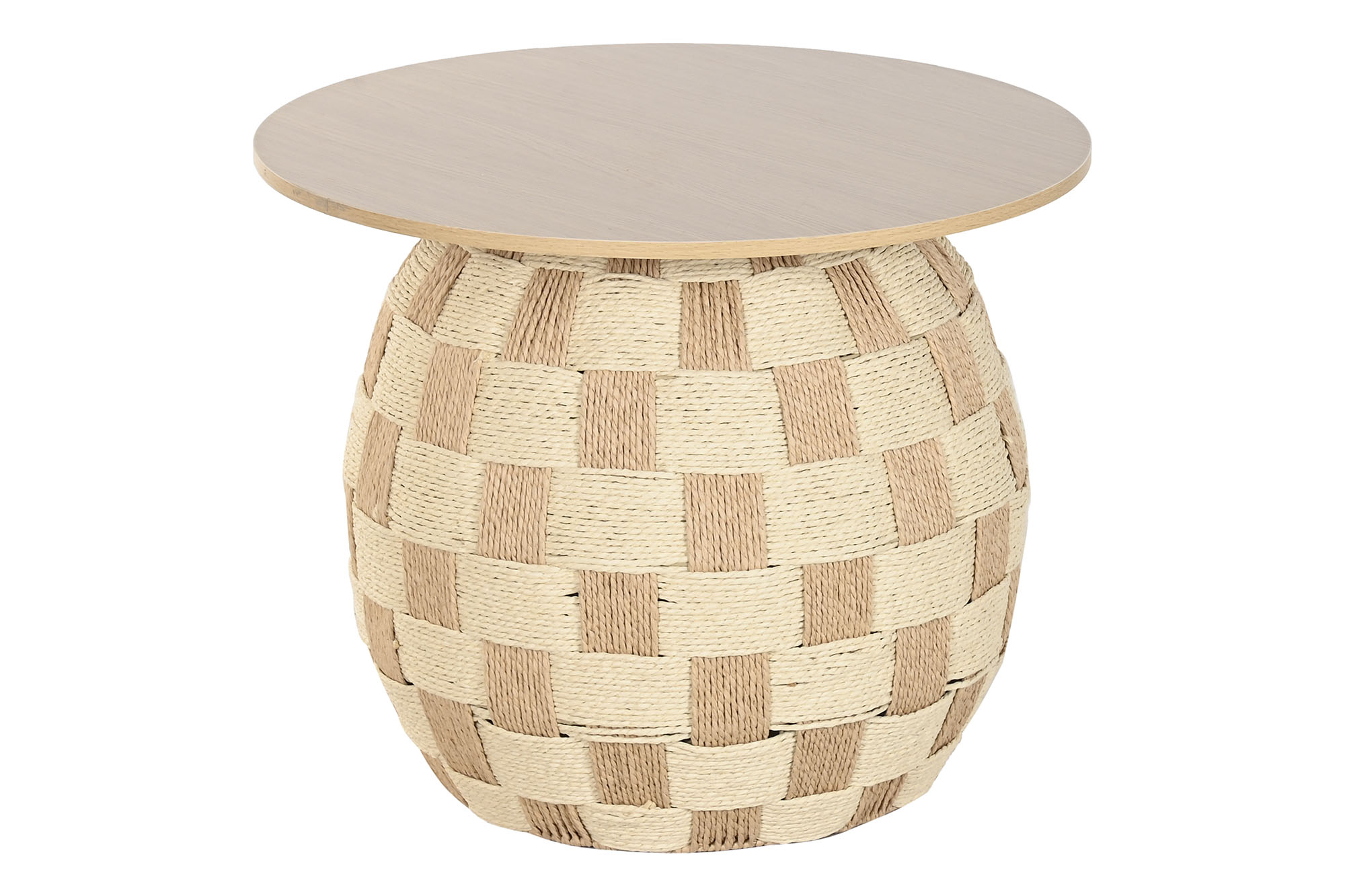MESITA AUXILIAR FIBRA MADERA 60X60X48 NATURAL