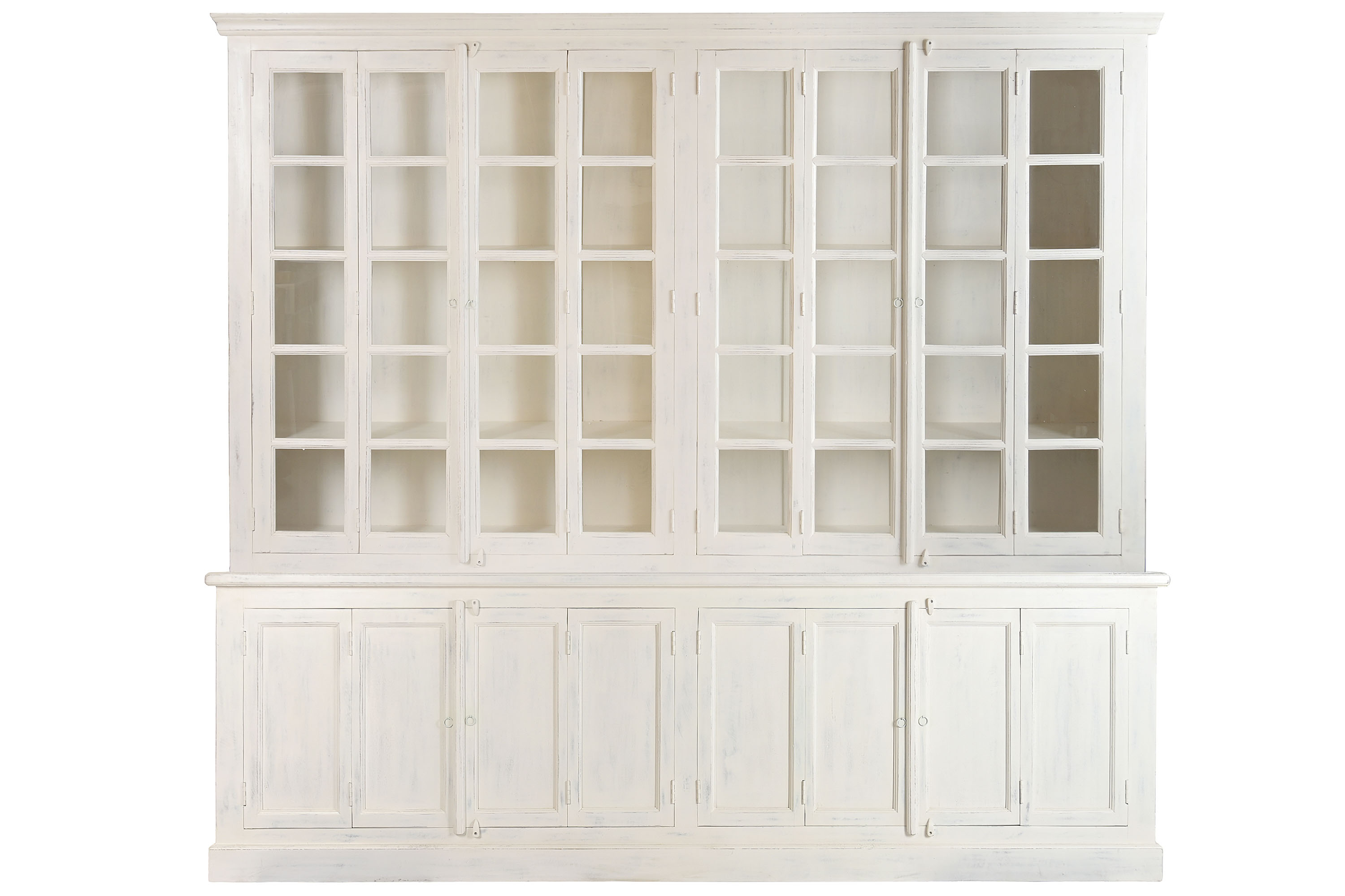 VITRINA TECA MANGO 270X43X244 XXL DOS CUERPOS
