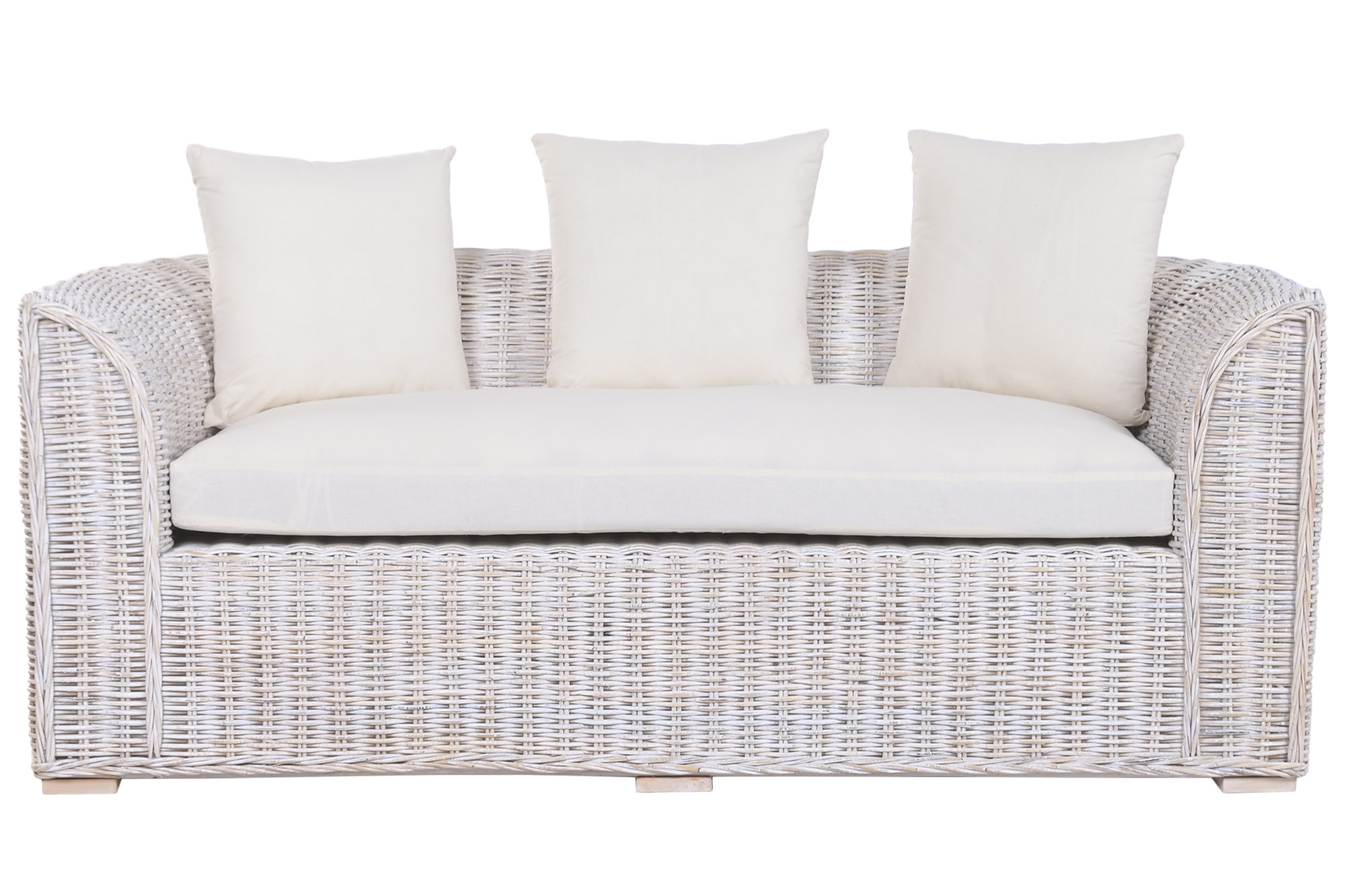 SOFA RATAN ALGODON 174X88X69 CON COJINES DECAPE