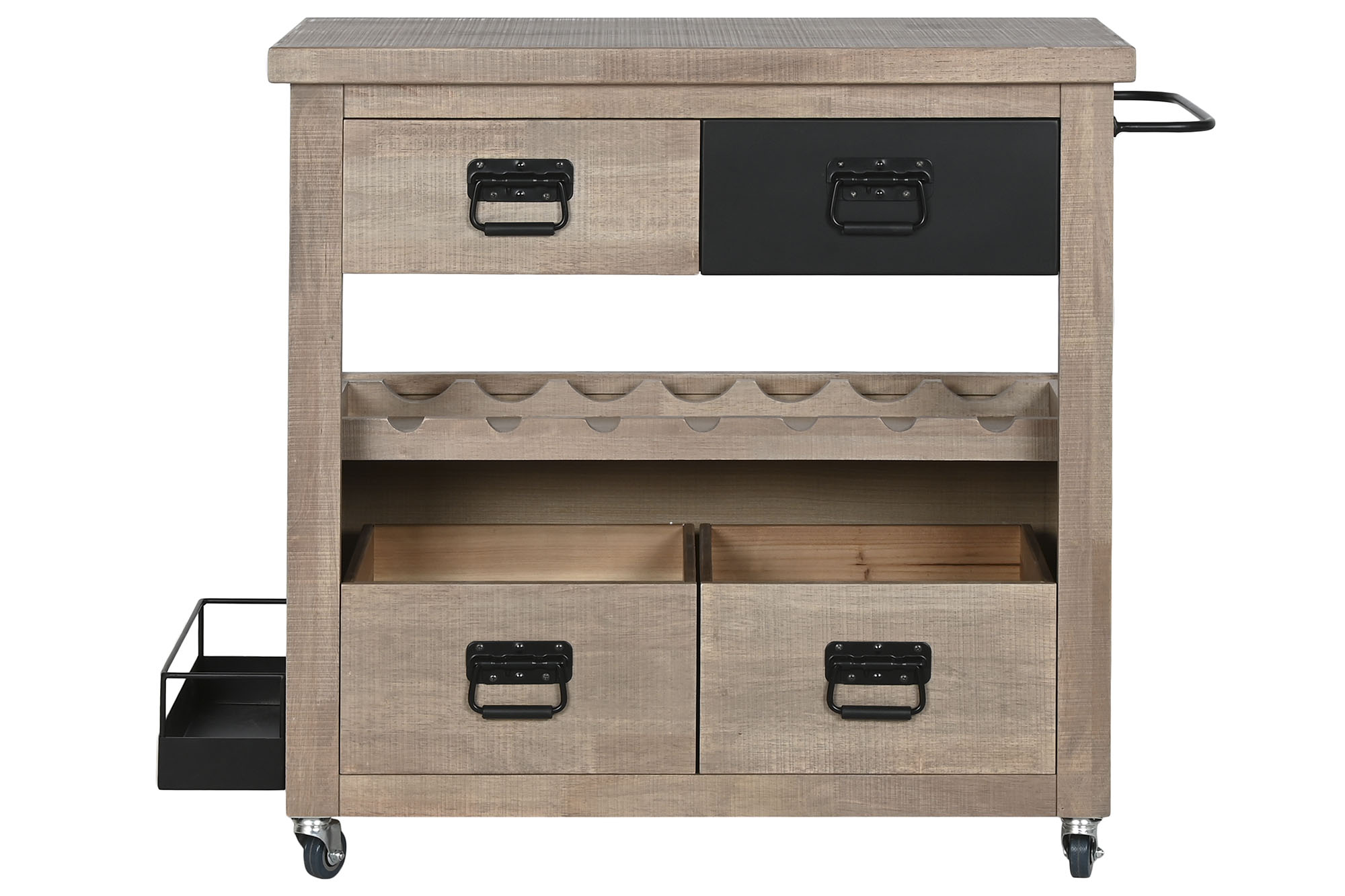 CAMARERA MADERA DE HEVEA METAL 100X39,5X81