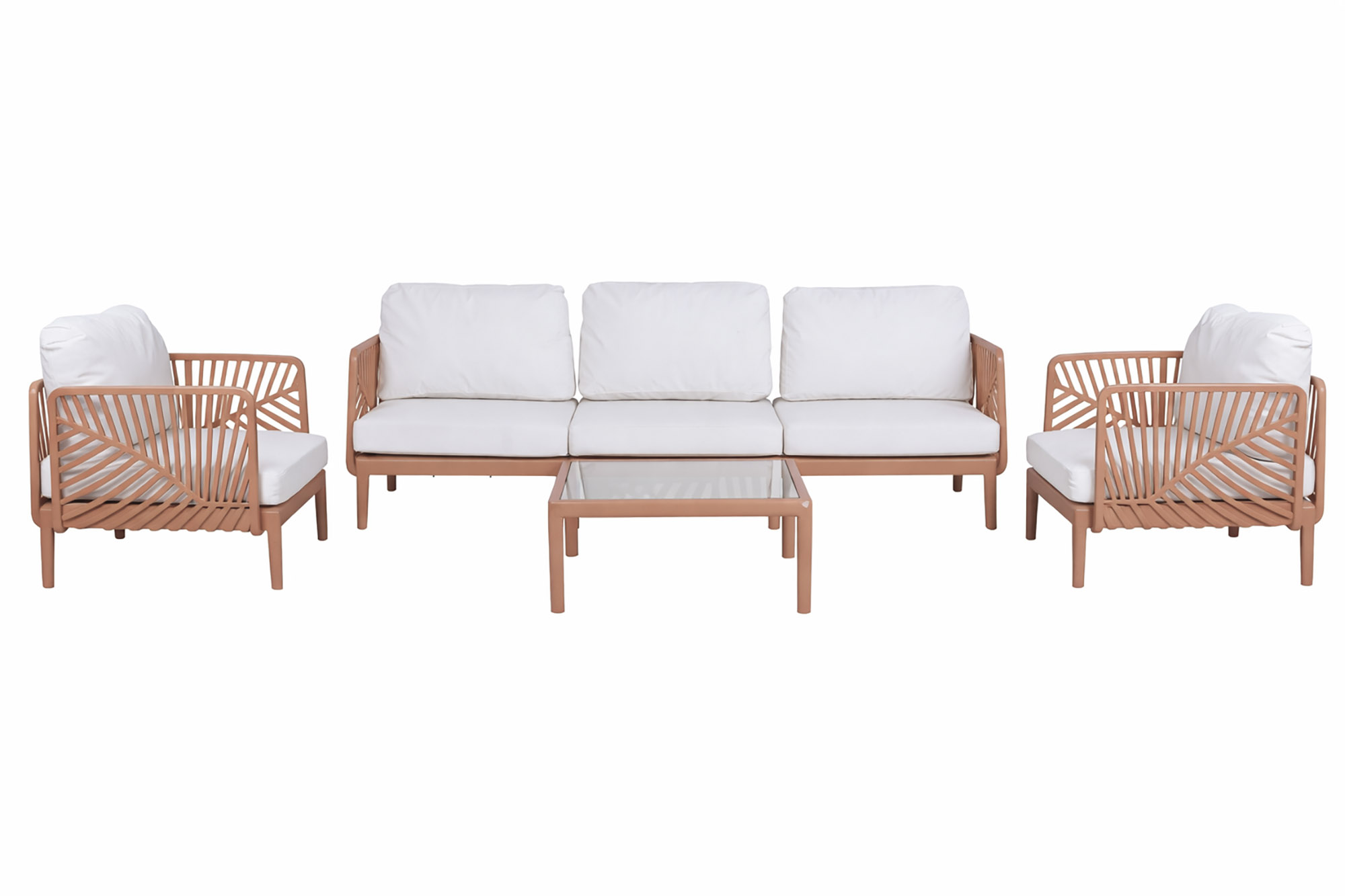SOFA SET 4 PP POLIESTER 222X74X70 HOJA