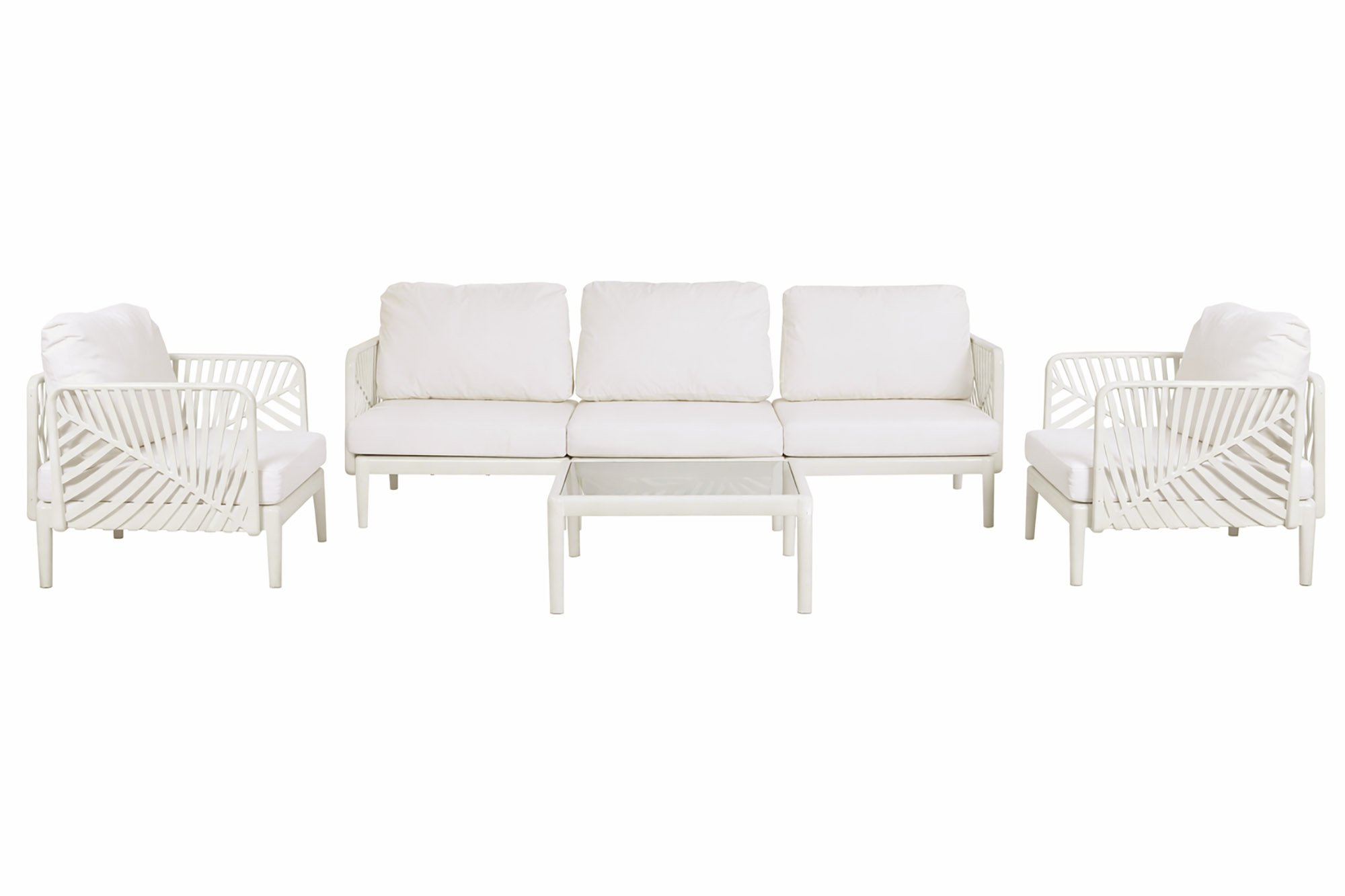 SOFA SET 4 PP POLIESTER 222X74X70 HOJA