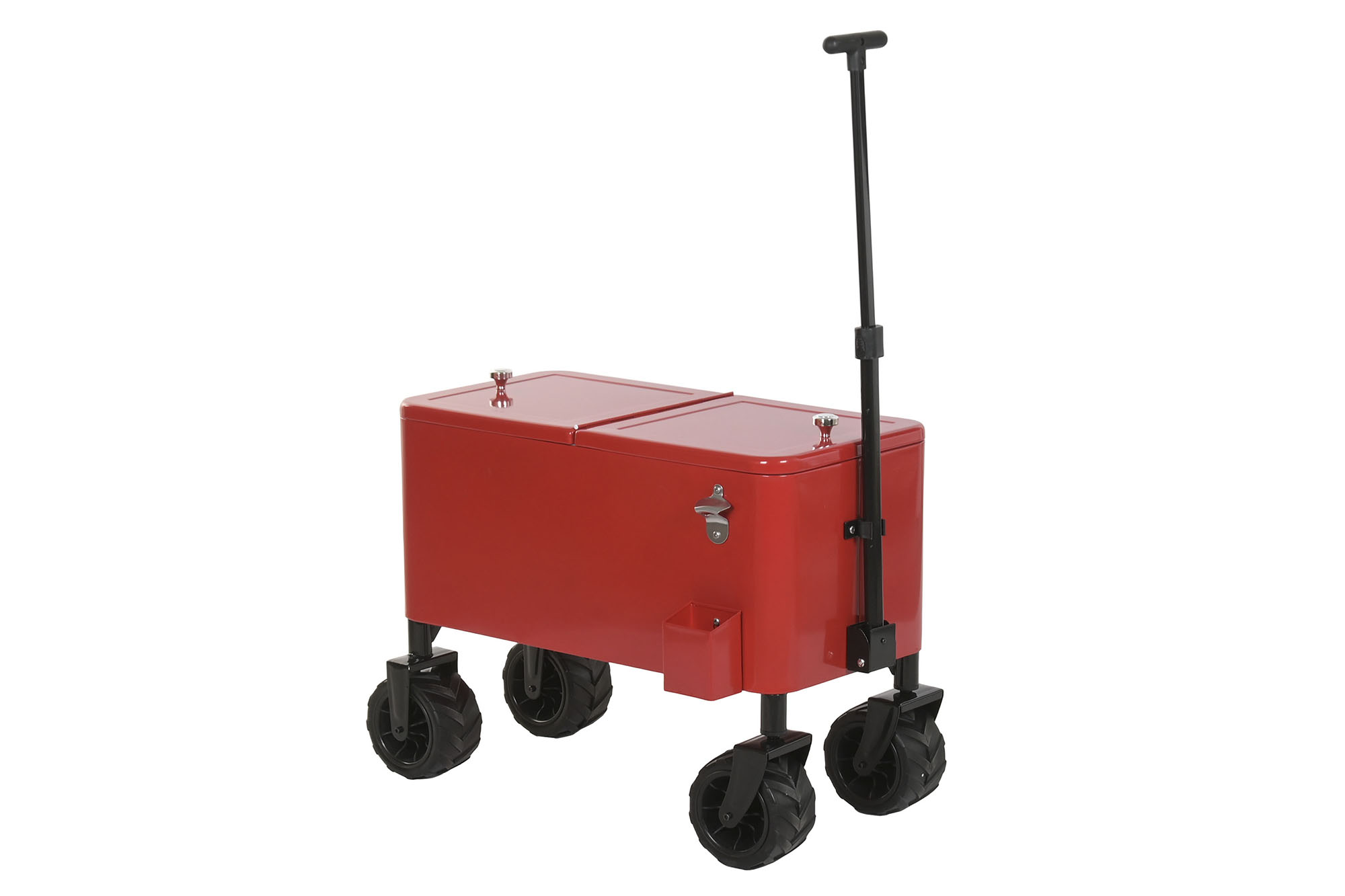 NEVERA METAL PP 88X39X120 RUEDAS ROJO
