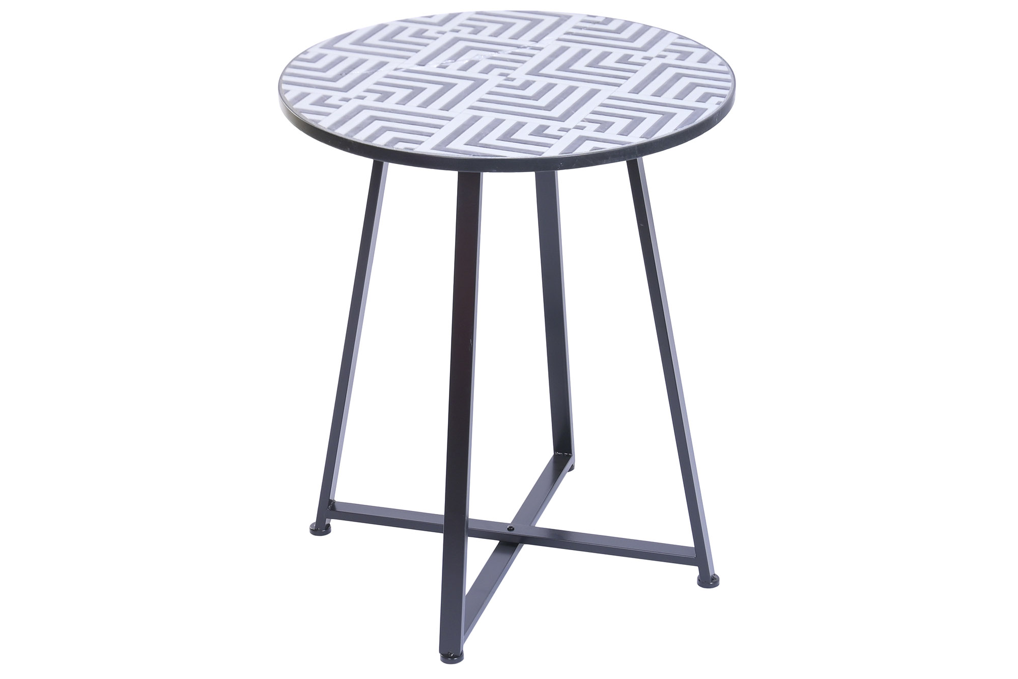 MESA PIEDRA METAL 60X60X75,5