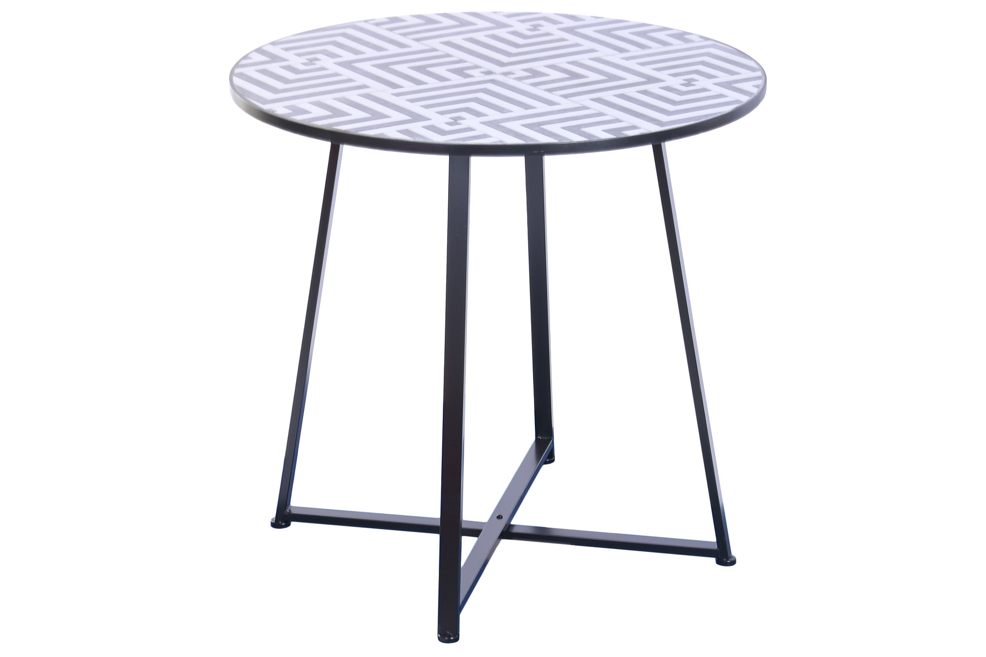 MESA PIEDRA METAL 80X80X76