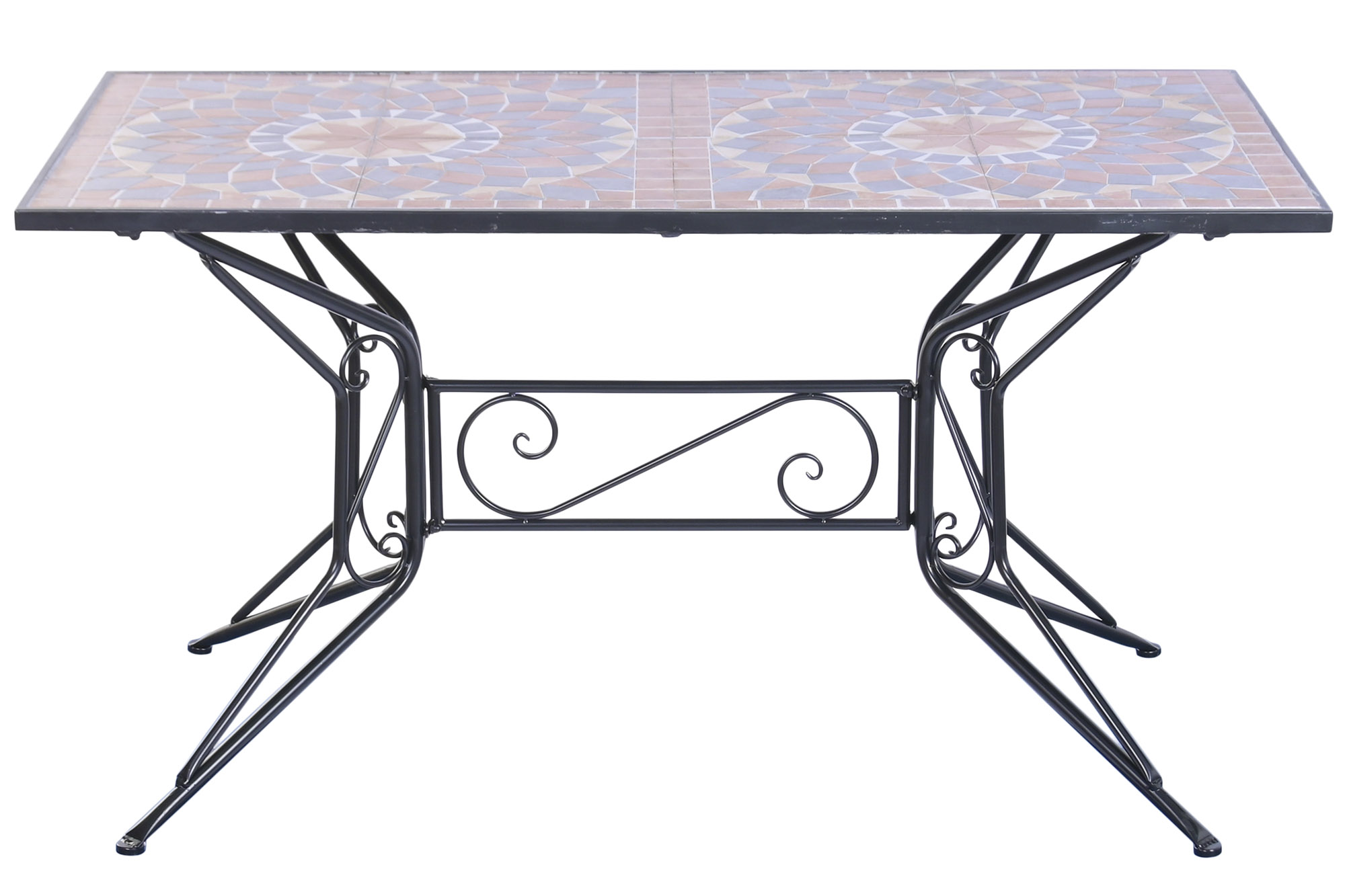 MESA COMEDOR FORJA CERAMICA 140X70X75,5 MOSAICO