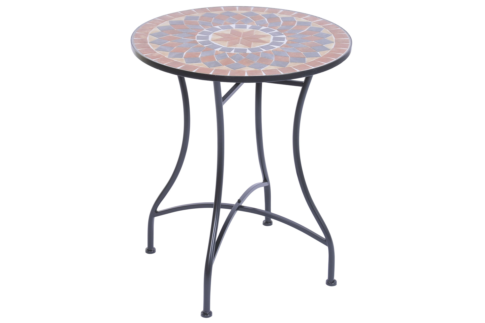 MESA METAL CERAMICA 60X60X72 MOSAICO MULTICOLOR