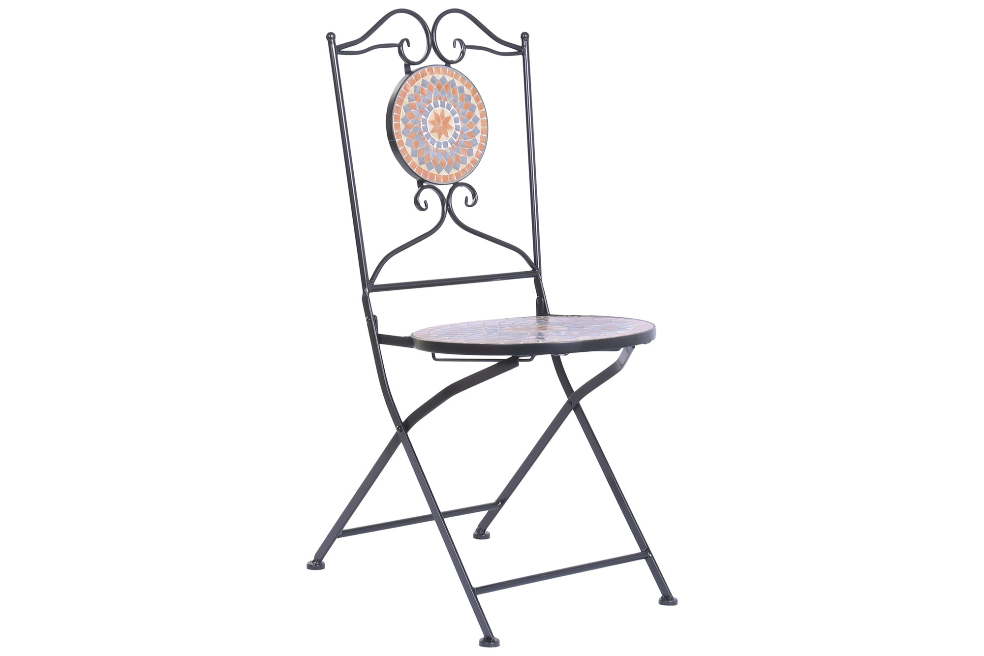 SILLA FORJA CERAMICA 42X50X90 MOSAICO MULTICOLOR
