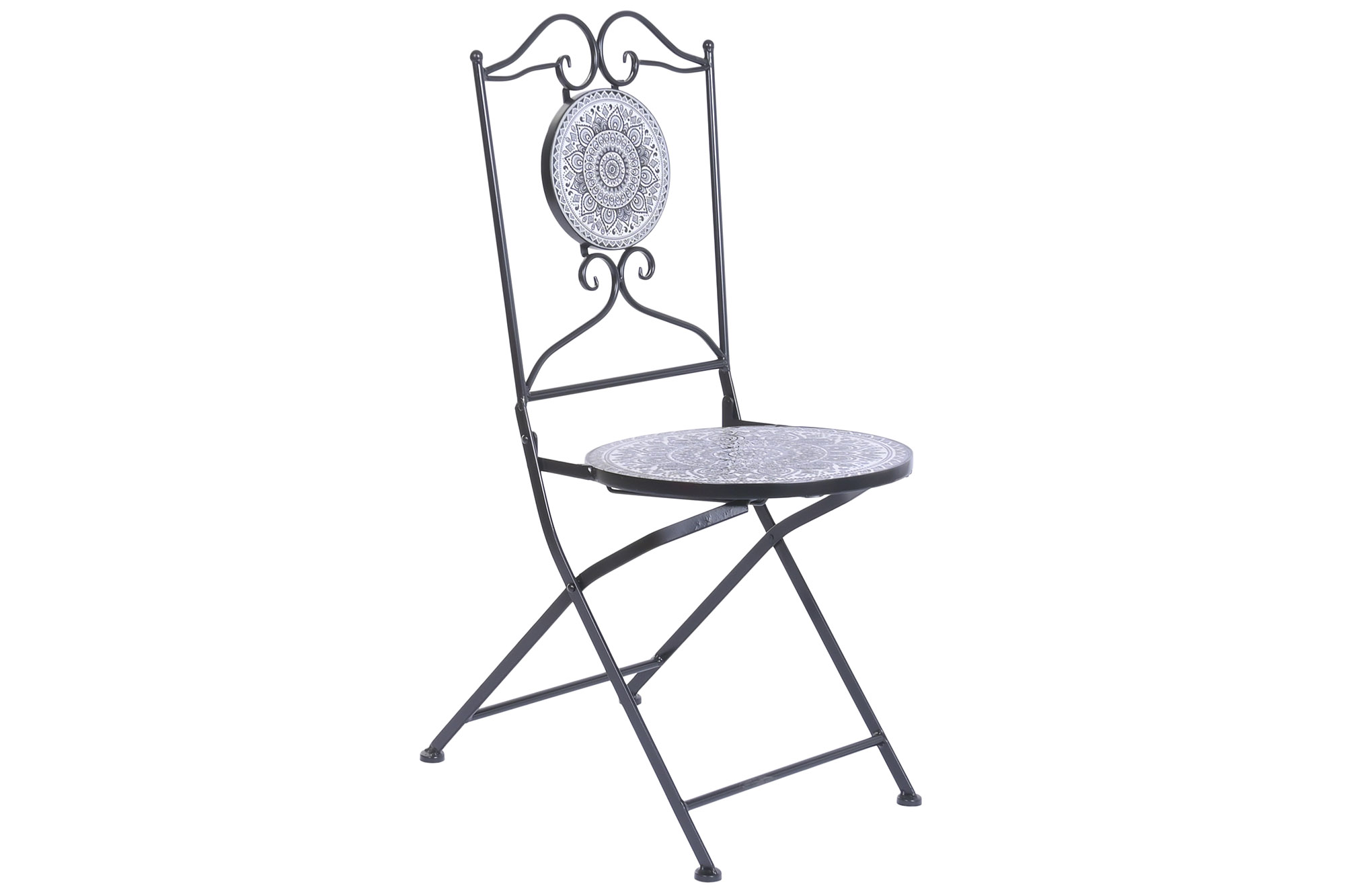 SILLA FORJA CERAMICA 42X50X93 MOSAICO MULTICOLOR
