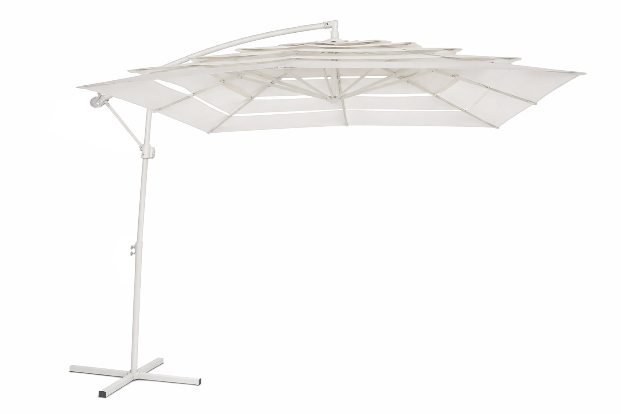 PARASOL ACERO POLIESTER 250X250X250 BLANCO