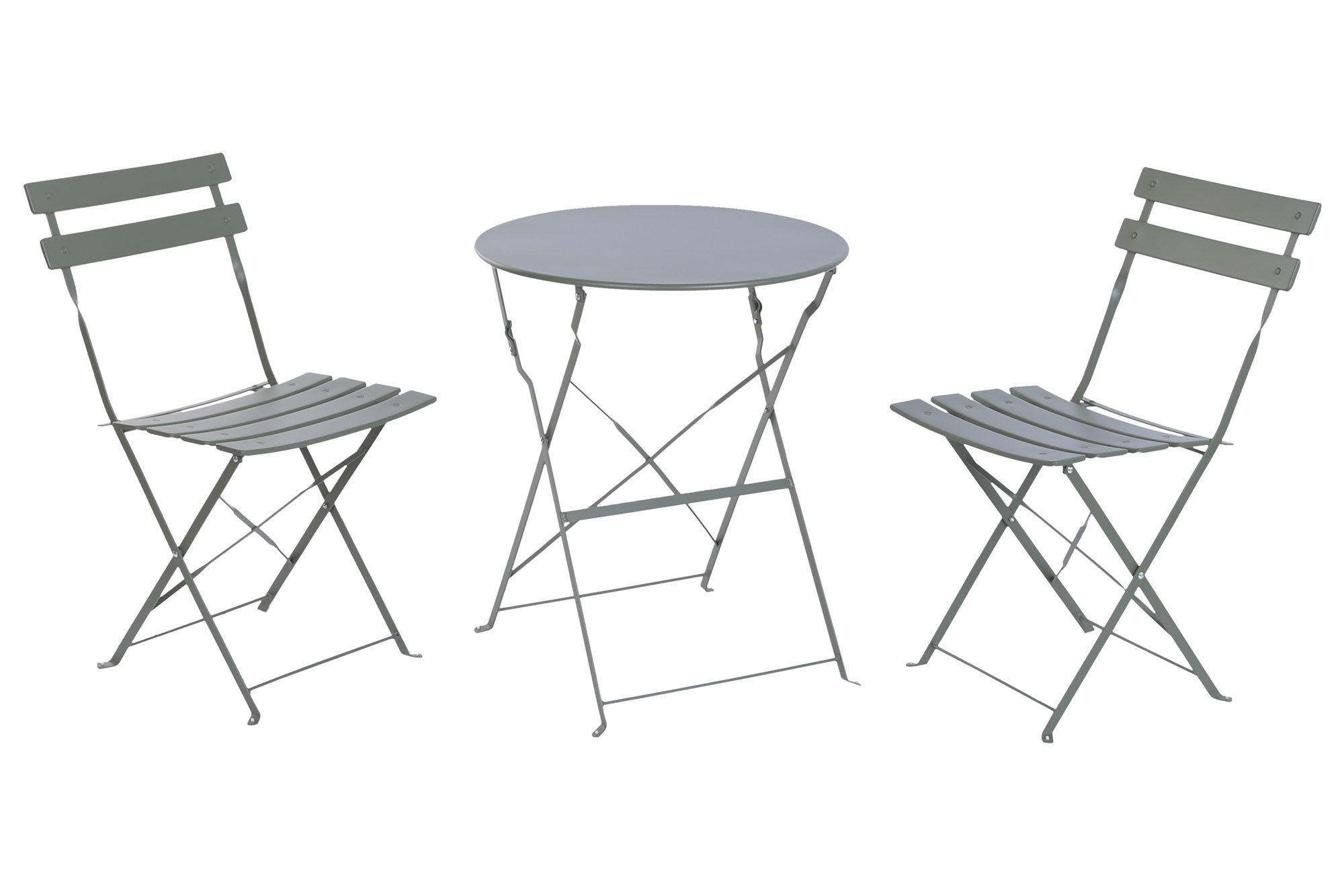 MESA SET 3 METAL 60X60X71 VERDE