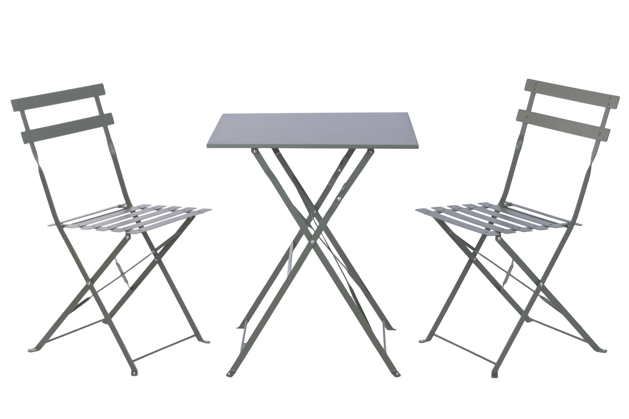 MESA SET 3 METAL 60X60X71 VERDE