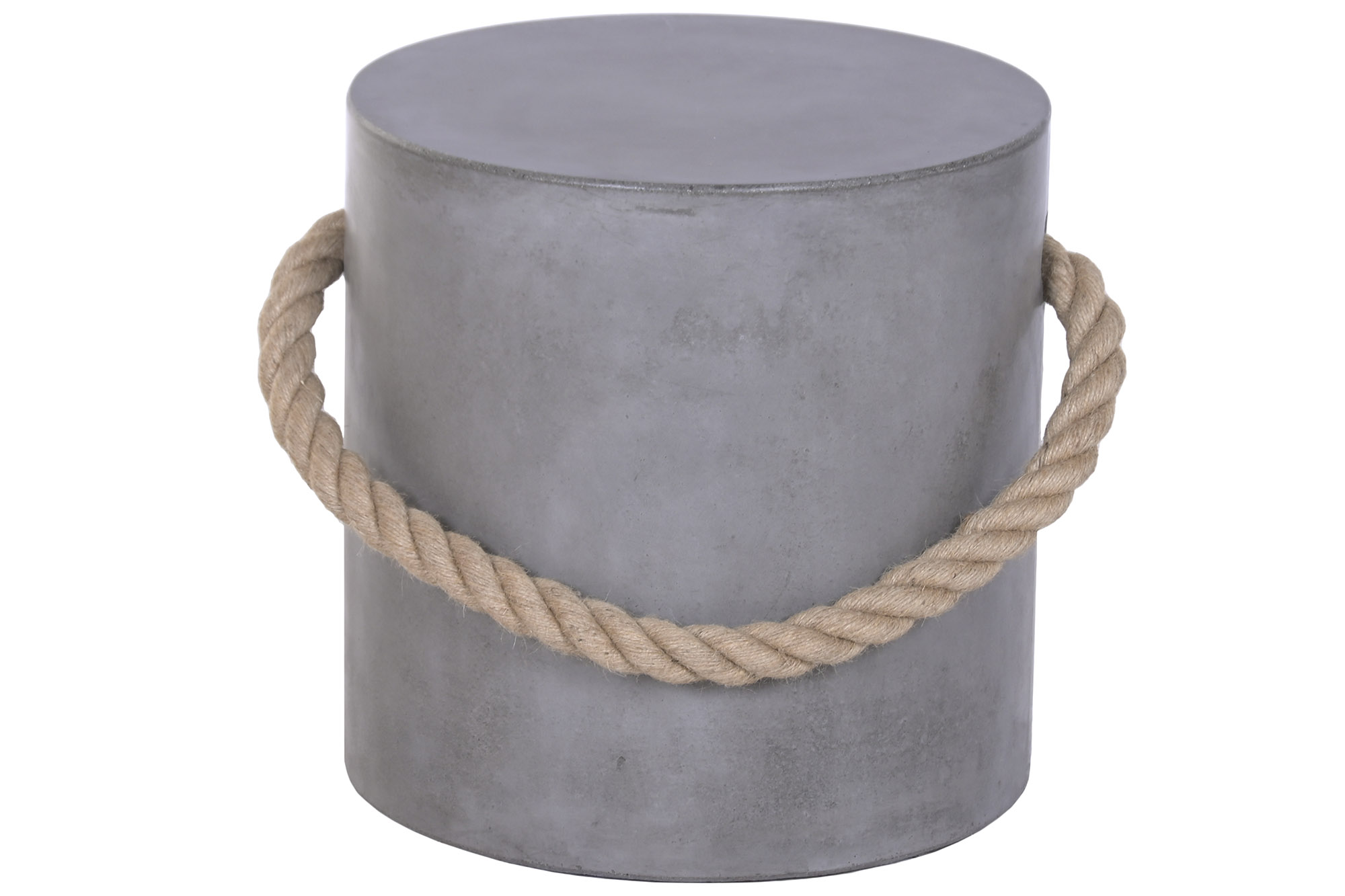 MESITA AUXILIAR HORMIGON CUERDA 40X40X40 MATE GRIS
