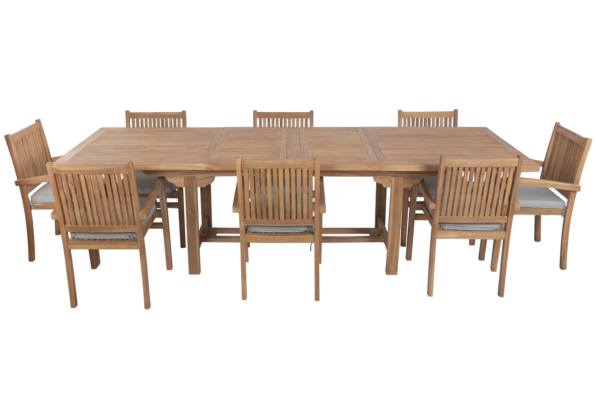 MESA COMEDOR SET 9 TECA 210X100X80 310 EXTENSIBLE