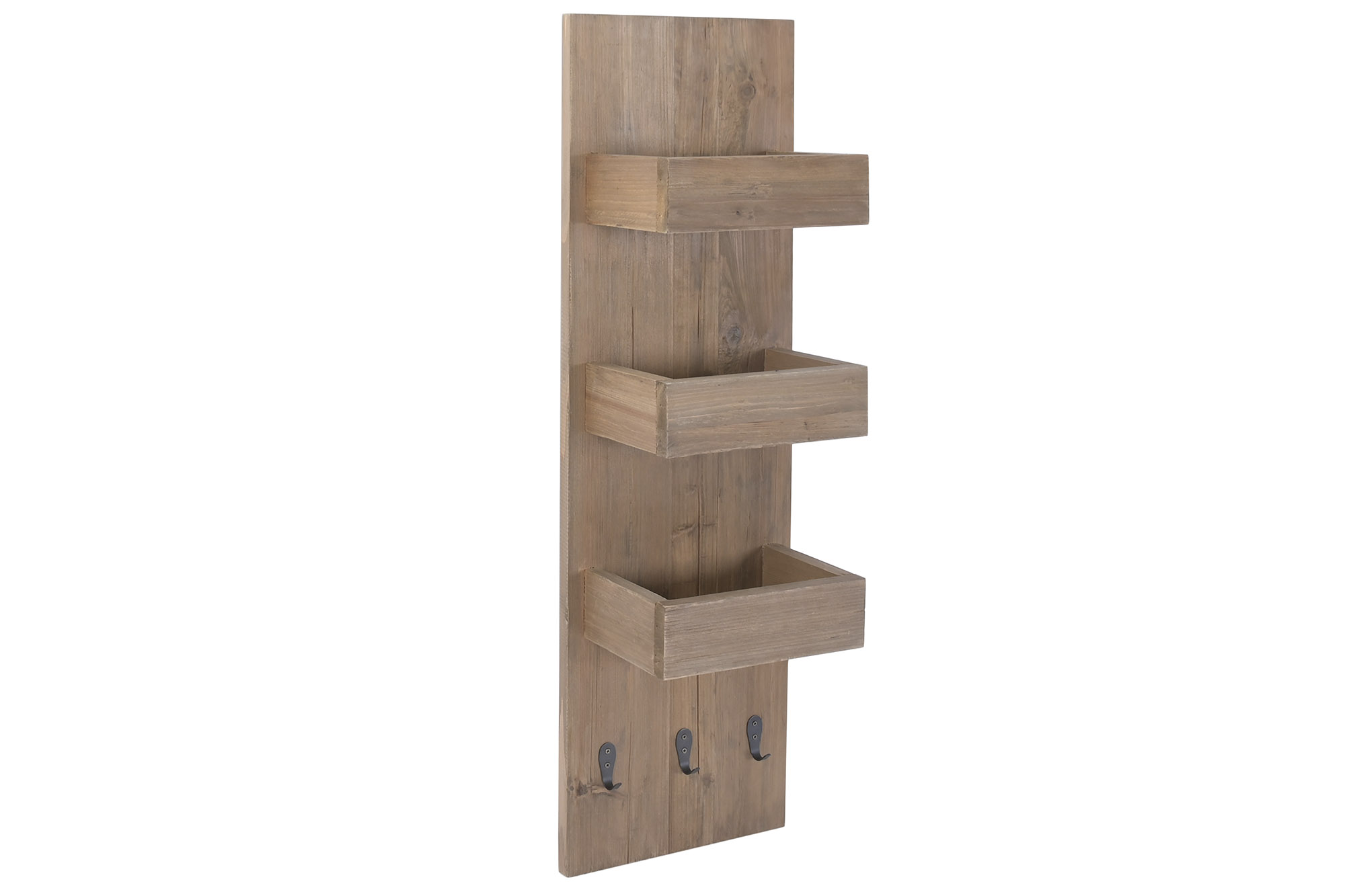 ESTANTERIA PARED MADERA RECICLADA 30X20X100 BAÑO
