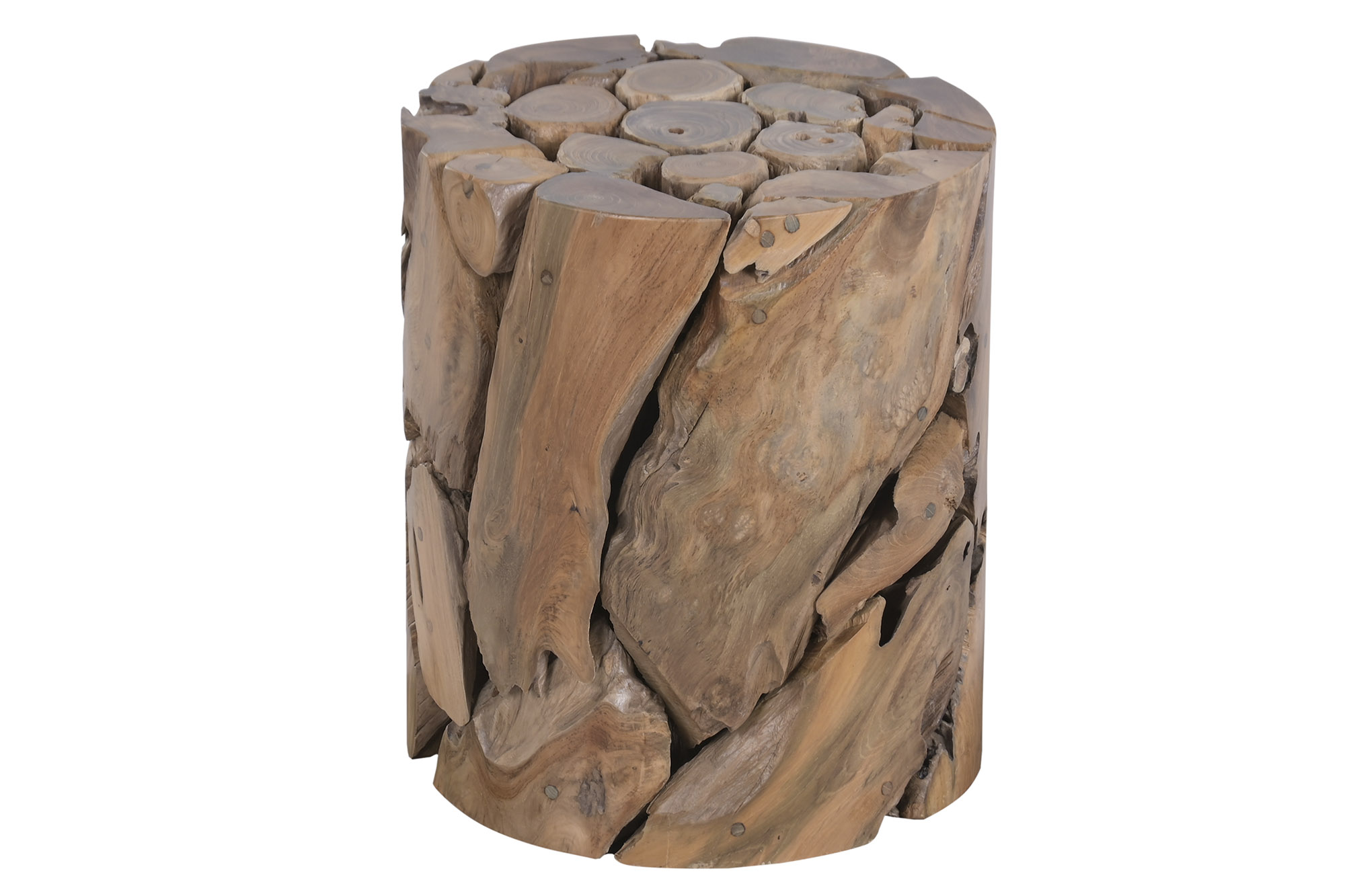 REPOSAPIES RAIZ DE TECA RECICLADA 35X35X40 NATURAL