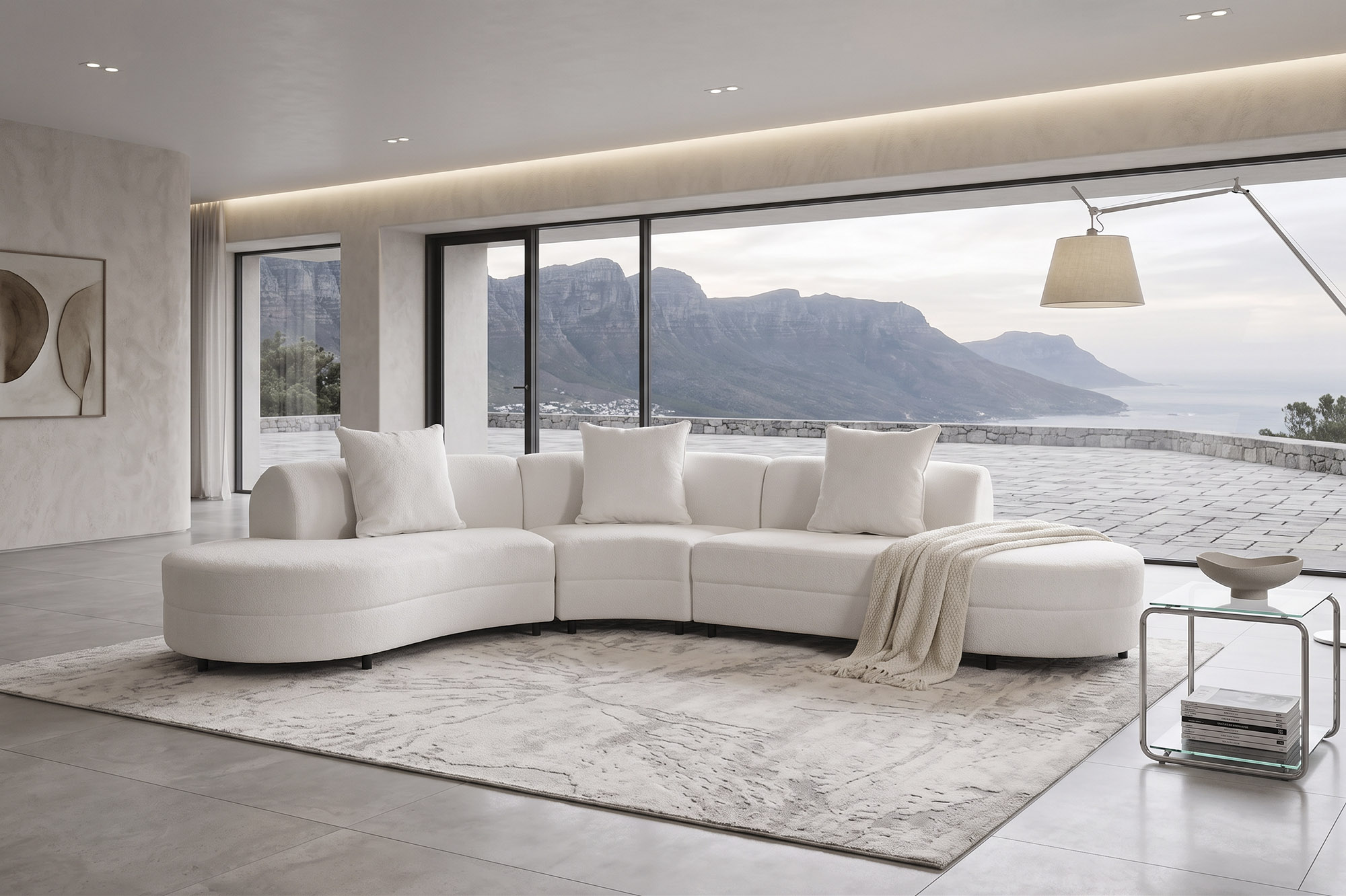 SOFA MADERA POLIESTER 493X120X73 MODULAR BEIGE